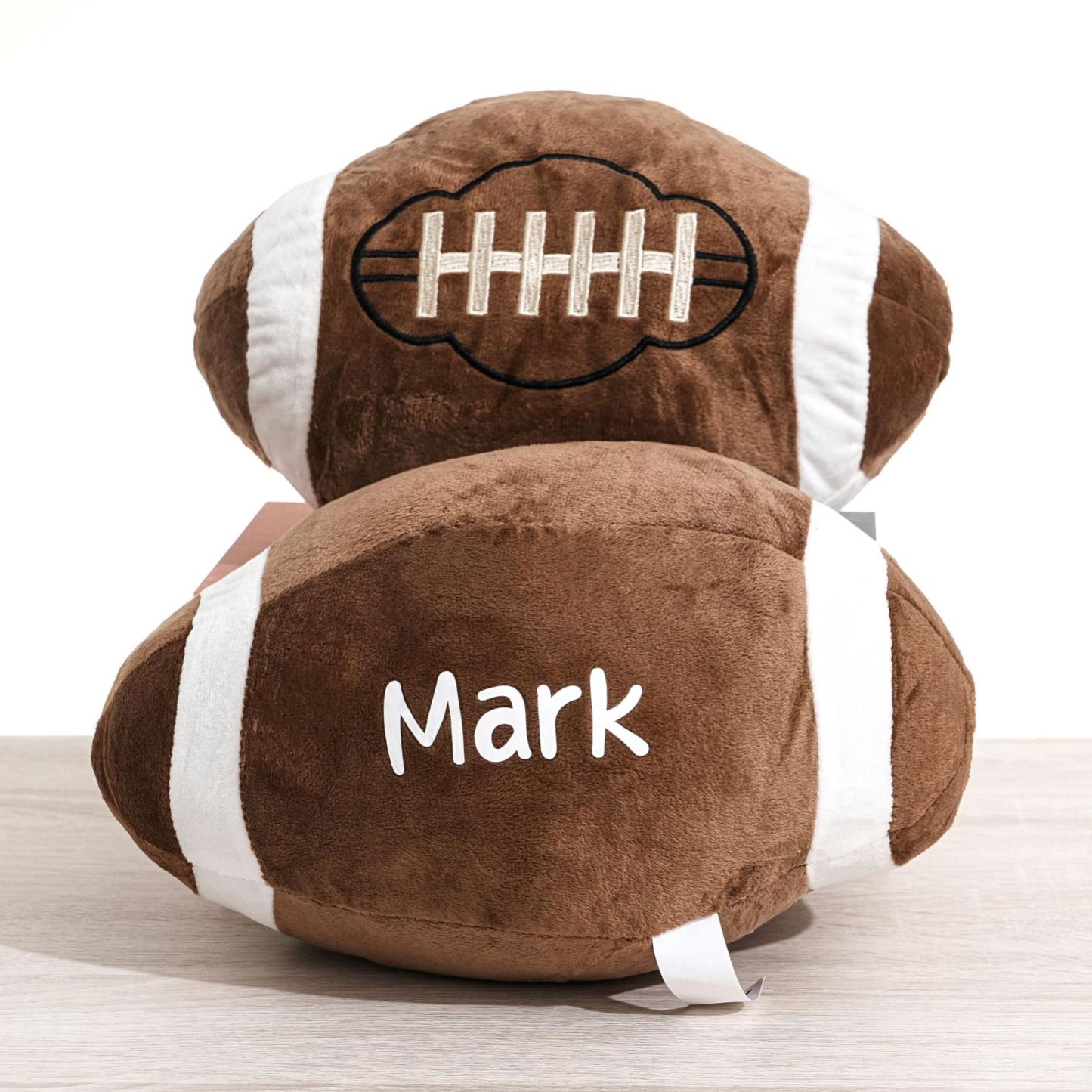 Personalized Stuffed Plush Football with Name, Party Decor, Name Football Pillow, Sports Pillow, Cute Birthday Plush Gift, Gift for Boy Girl