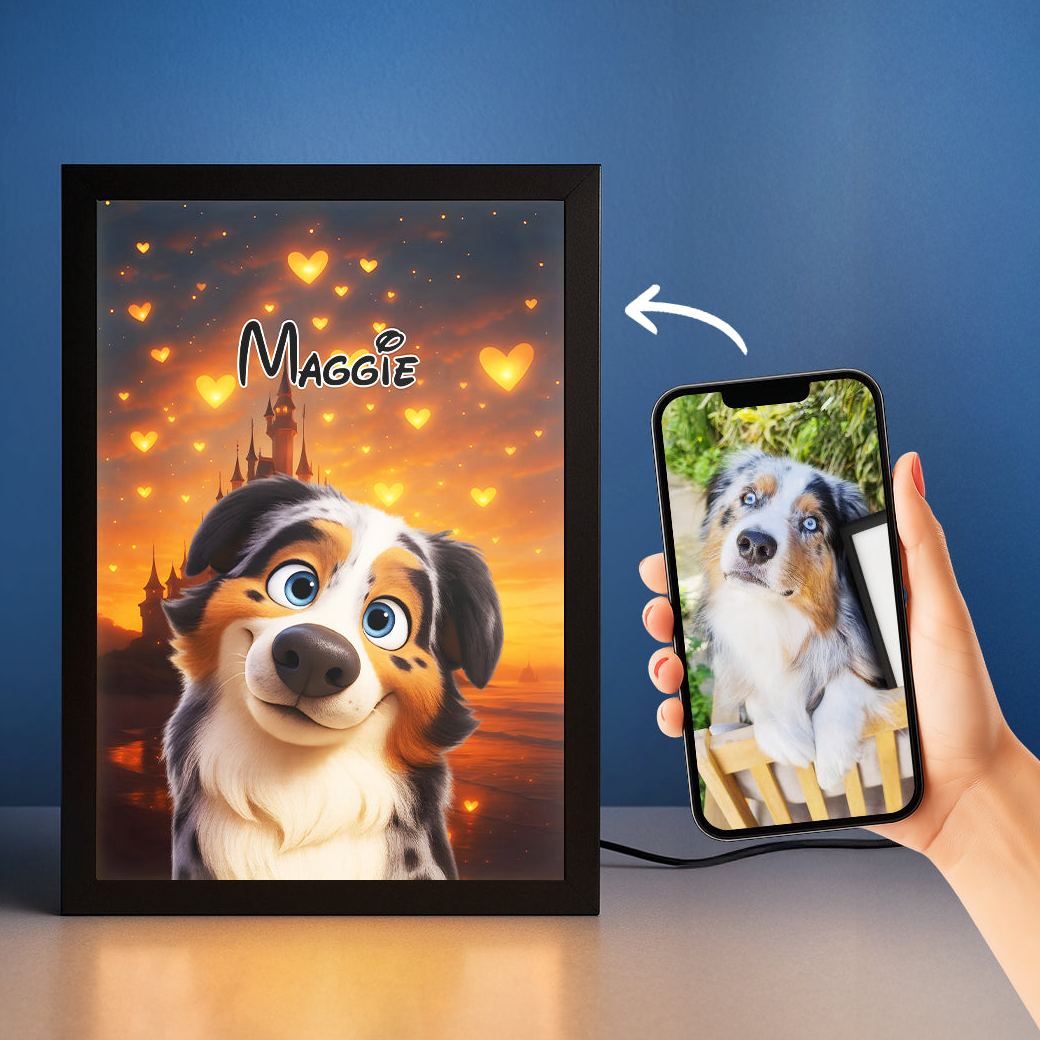 Magical Pet Portrait LED Night Light Custom Photo Pet LED Night Light Gift For Pet Lover