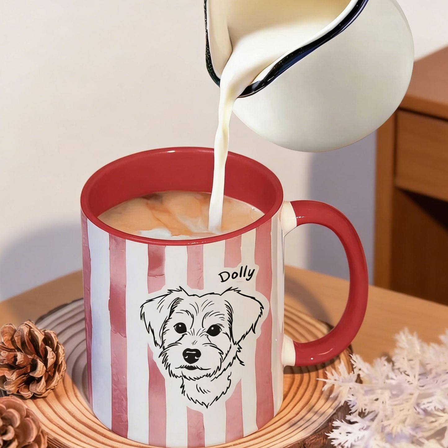 Custom Pet Portrait Mug, Personalized Dog Mug, Custom Cat Mug, Pet Memorial Gift, Dog Mom Gift, Custom Photo Mug