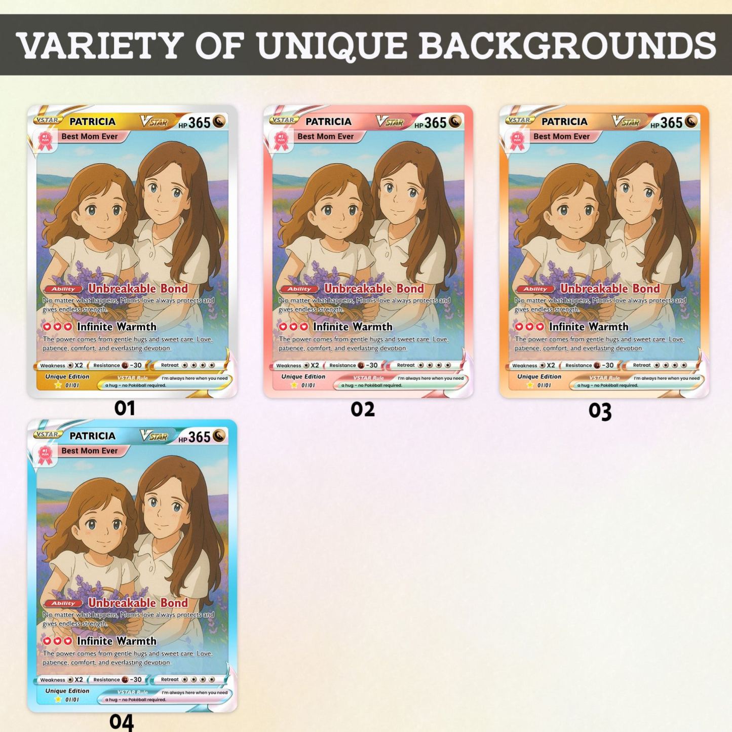 Inspired Personalized Card for Mom Mother's Day Custo Card Mommy Card Customizable Trading Gift - MyFaceSocks