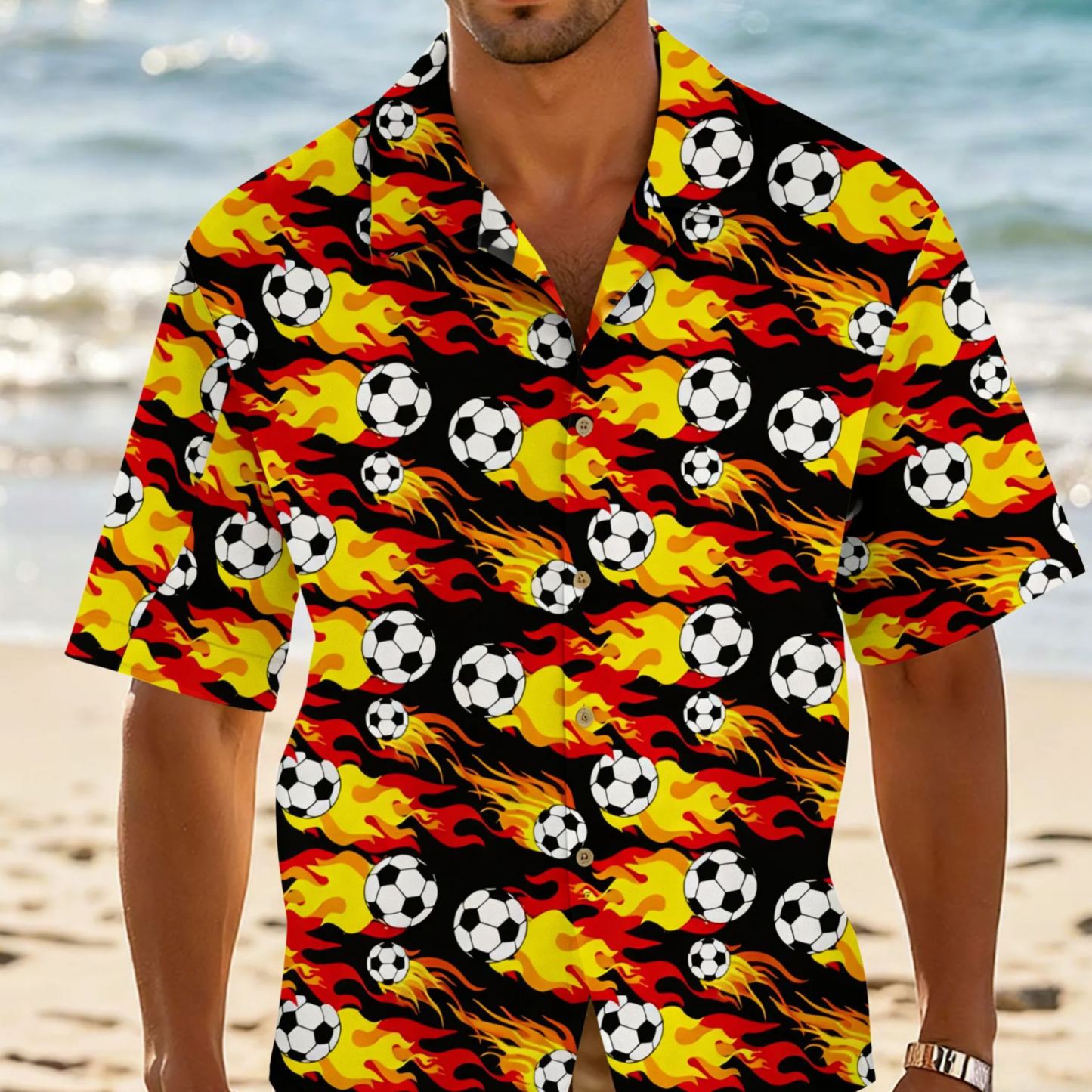 Custom Face Hawaiian Shirt World Cup Football Aloha Shirt Fans Gift
