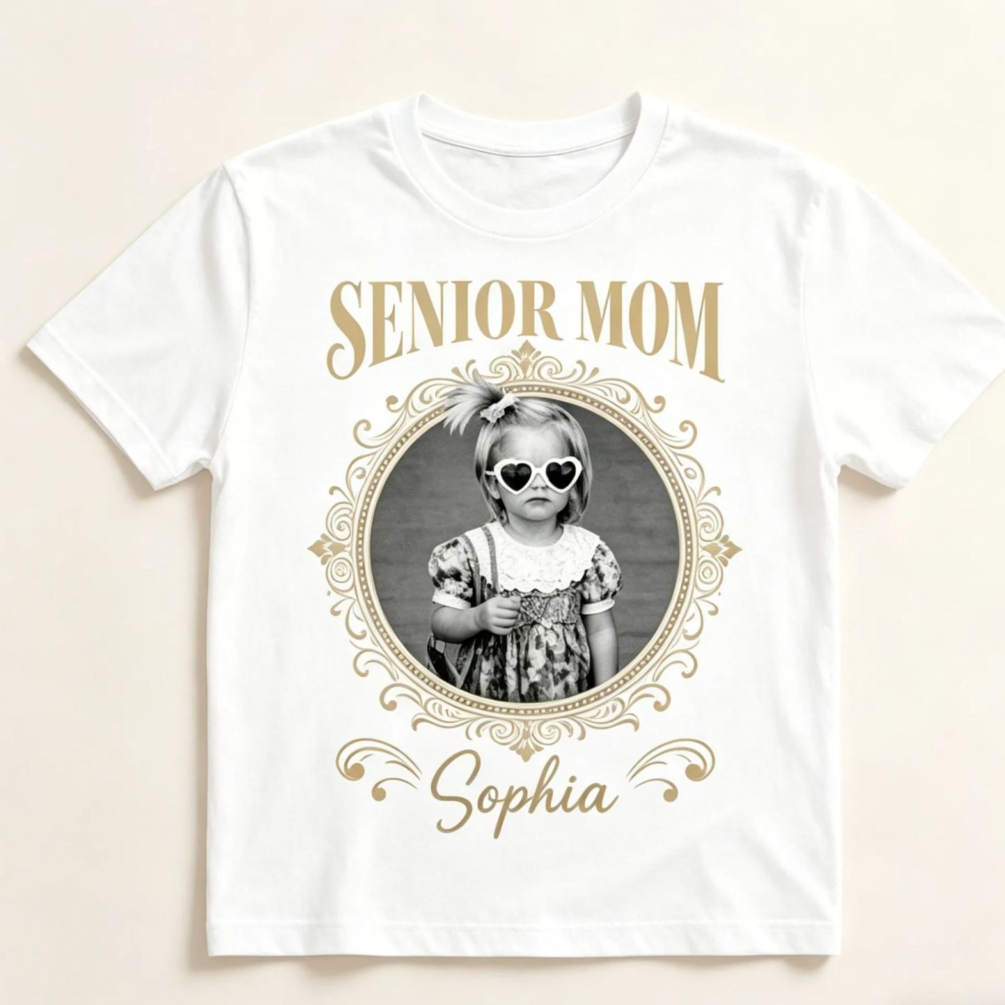 Custom Vintage Photo And Year Senior - Personalized Shirt Mothers Day Gift Cool Shirt
