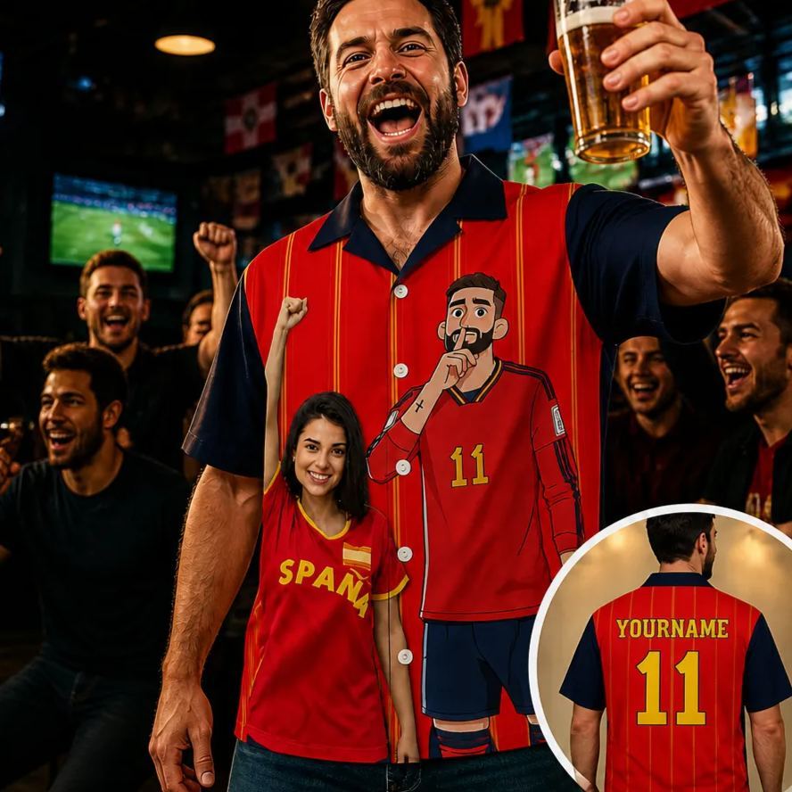 Global Soccer Fan Hawaiian Shirt Retro Football Jersey Aloha Beach Shirt for Men – Summer Vacation Sports Style
