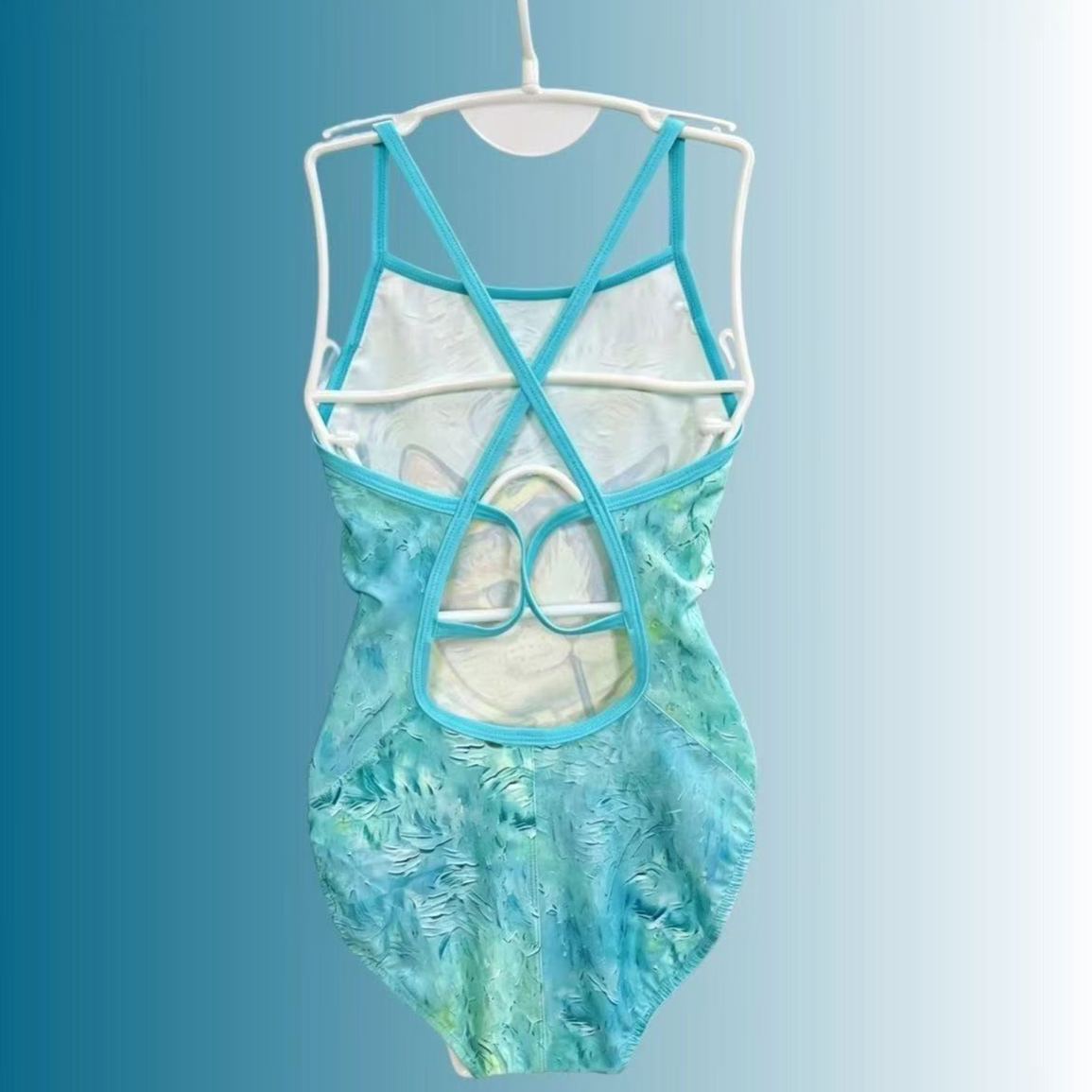 Cute Cat Print One-Piece Swimsuit for Women – Fresh Summer Nylon Monokini, Beach & Pool Swimwear