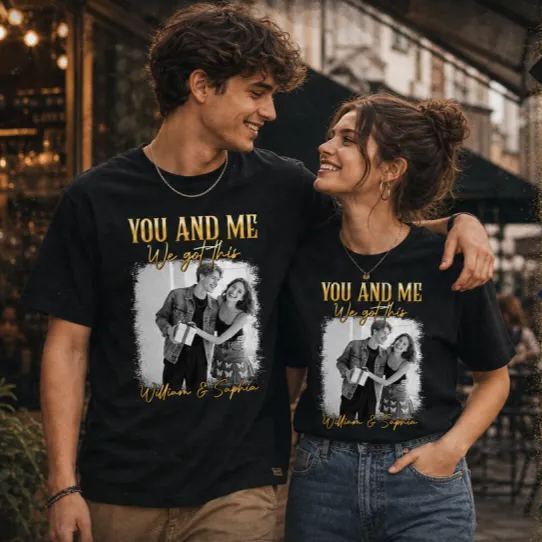 You & Me We Got This Vintage 90s - Personalized Photo Shirt Couple Gift Idea