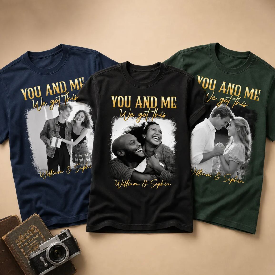 You & Me We Got This Vintage 90s - Personalized Photo Shirt Couple Gift Idea