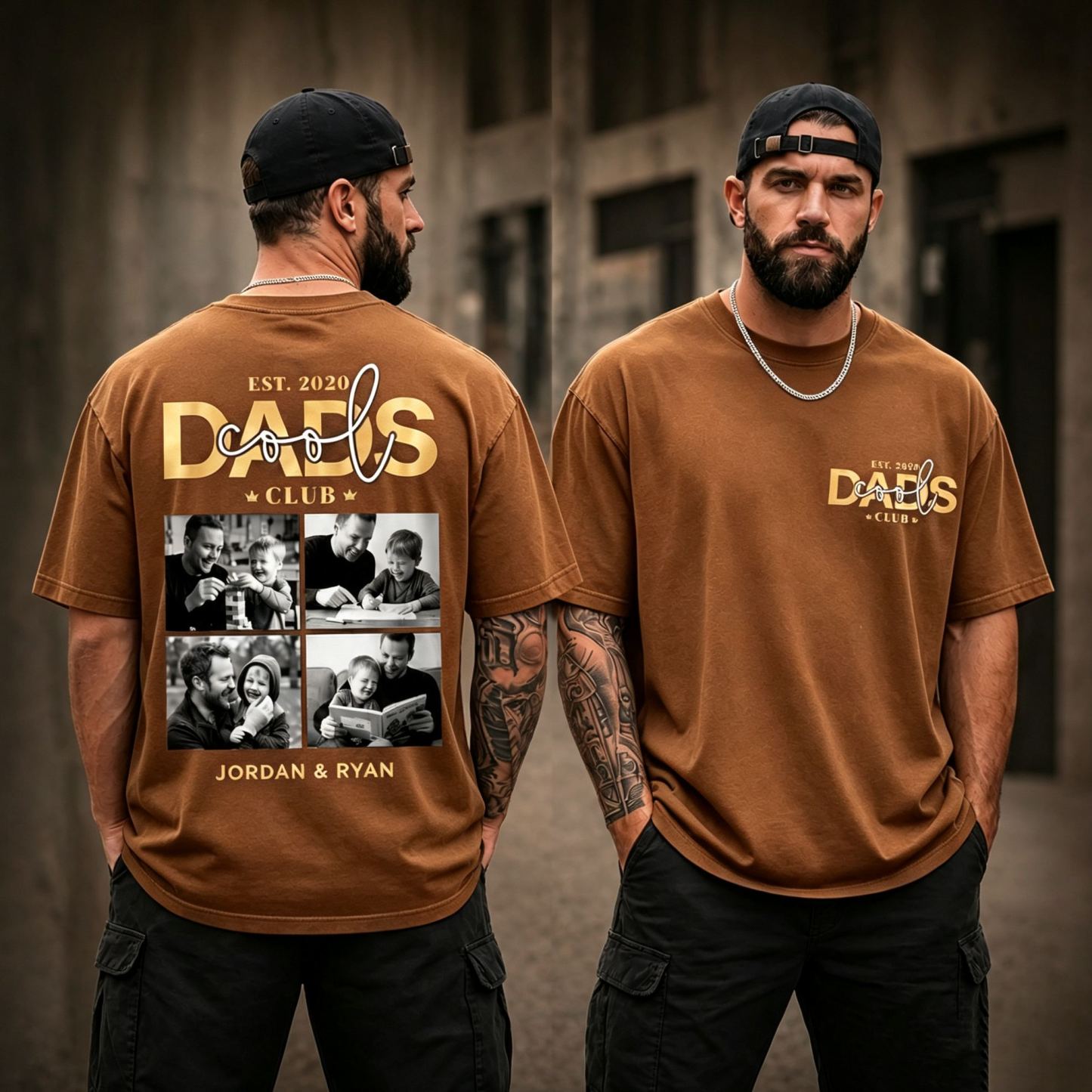 Personalized Cool Dad Photo Shirt, Dad Gift Custom, Father's Day T-Shirt with Kids Name, Cool Dad Club Photo Shirt
