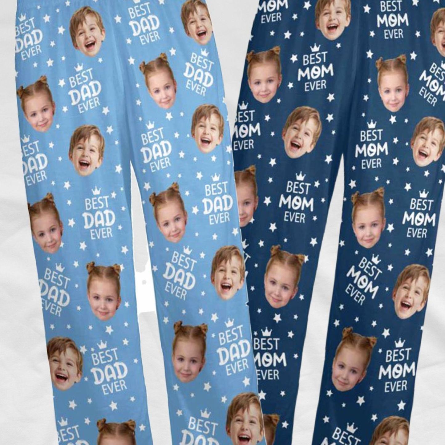 Custom Face Pajama Pants, Photo Gift for Dad Mom Grandparents, BESTDADEVER Pants Shorts