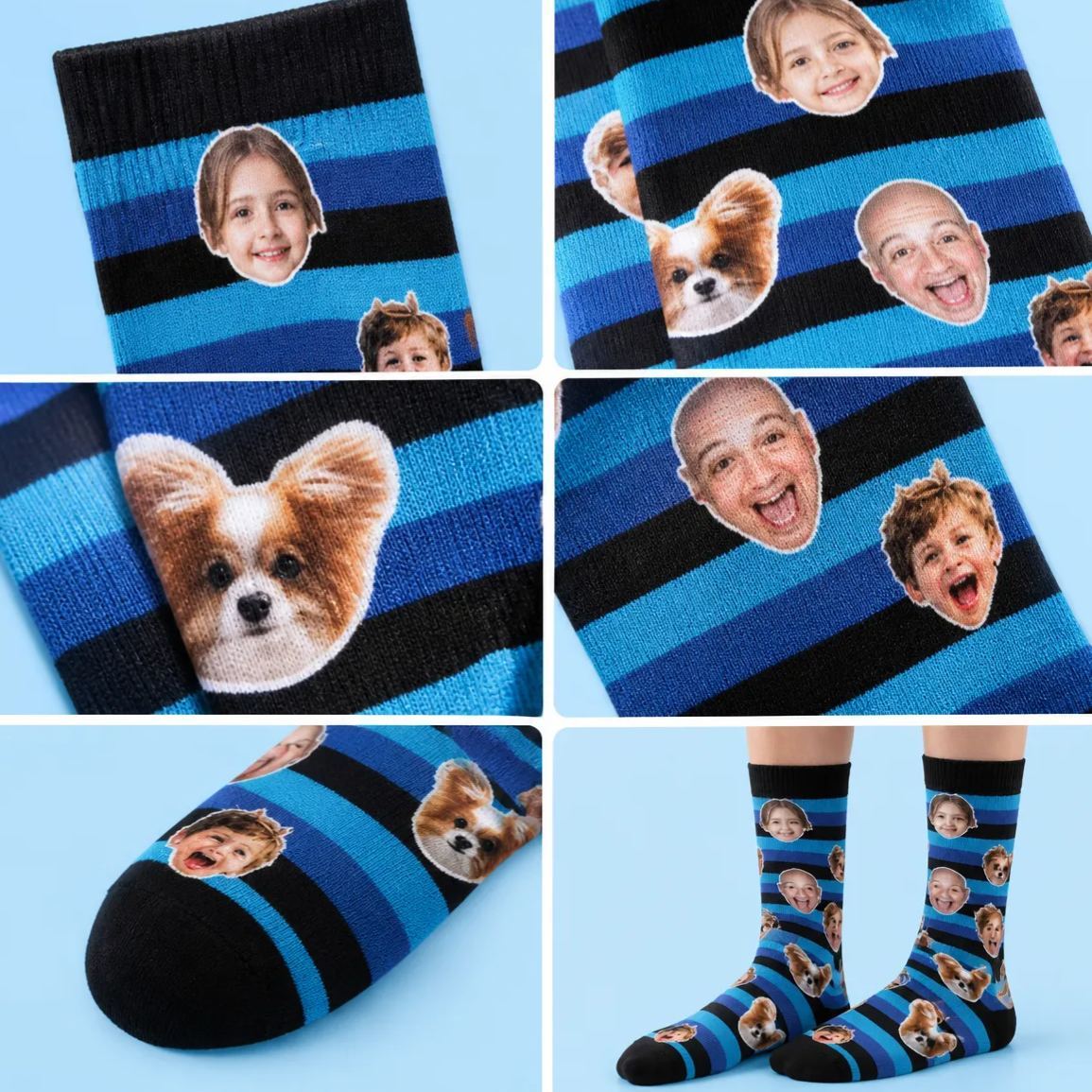 Custom Photo Socks for Dog Mom, Personalized Printed Socks with Your Own Photo, Novelty Socks Gift for Men, Funny Socks with Girl's Face