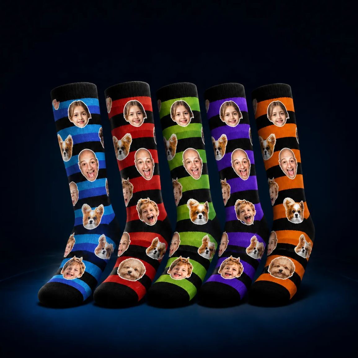 Custom Photo Socks for Dog Mom, Personalized Printed Socks with Your Own Photo, Novelty Socks Gift for Men, Funny Socks with Girl's Face