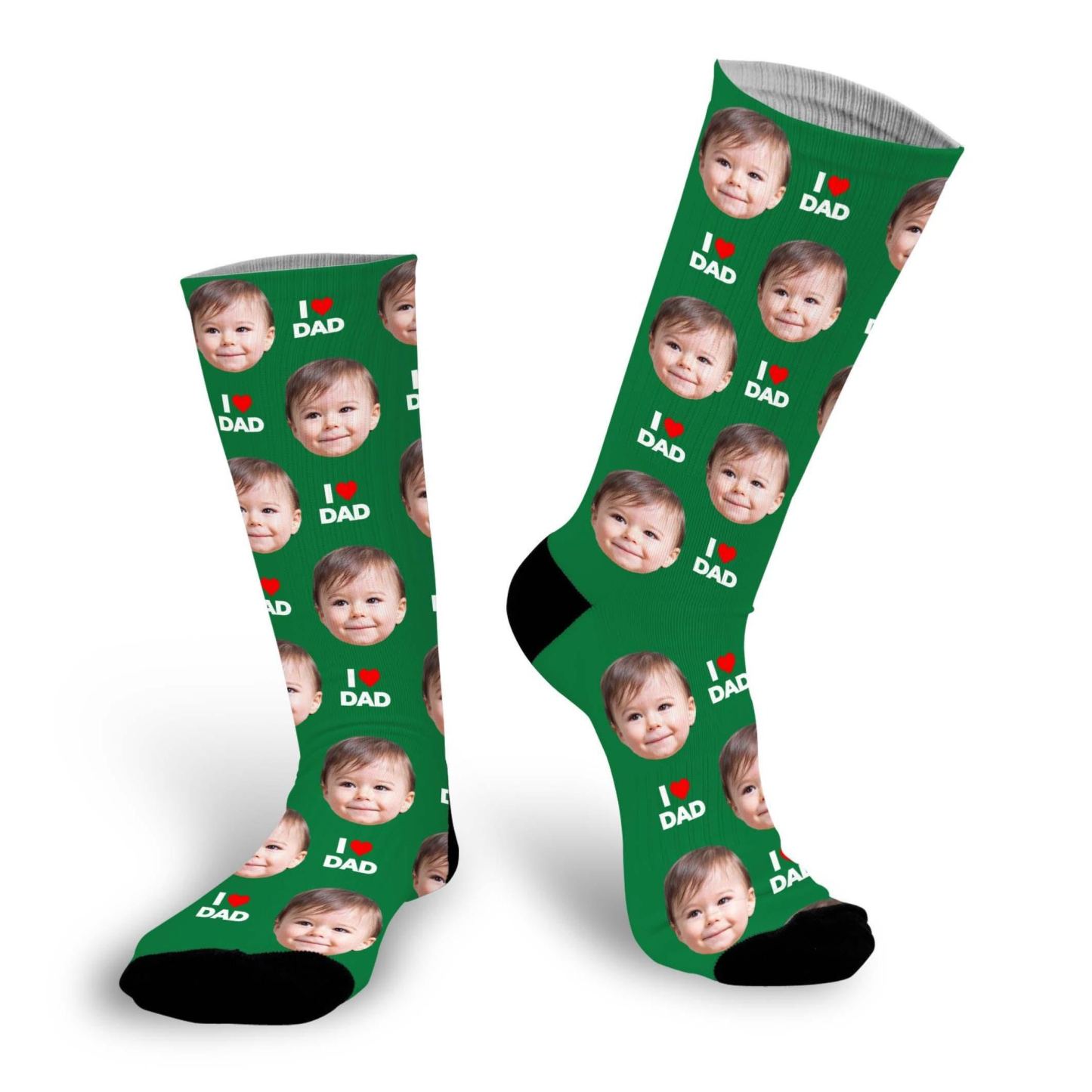 Personalized Dad Socks, Gift For Dad, I Love Dad Socks, Grandpa Gift, Father's Day, Custom Face Socks, Best Dad Ever