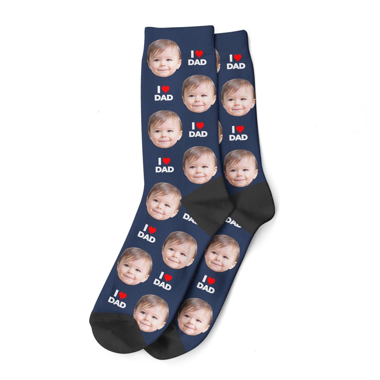 Personalized Dad Socks, Gift For Dad, I Love Dad Socks, Grandpa Gift, Father's Day, Custom Face Socks, Best Dad Ever