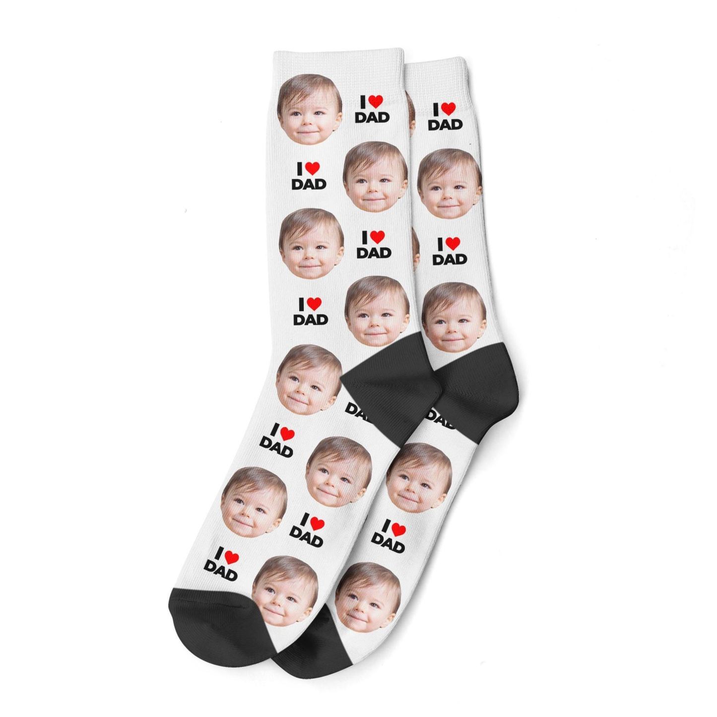 Personalized Dad Socks, Gift For Dad, I Love Dad Socks, Grandpa Gift, Father's Day, Custom Face Socks, Best Dad Ever