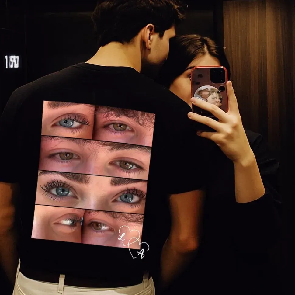 Custom Photo T-shirt Personalized Eyes Shirt for Couple - MyFaceSocks