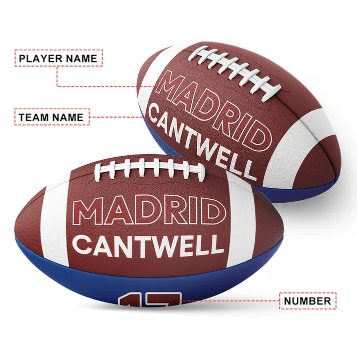 Custom Two Tone Print Team Football For Game Day, Senior Gift, Graduation Gift Team Gift