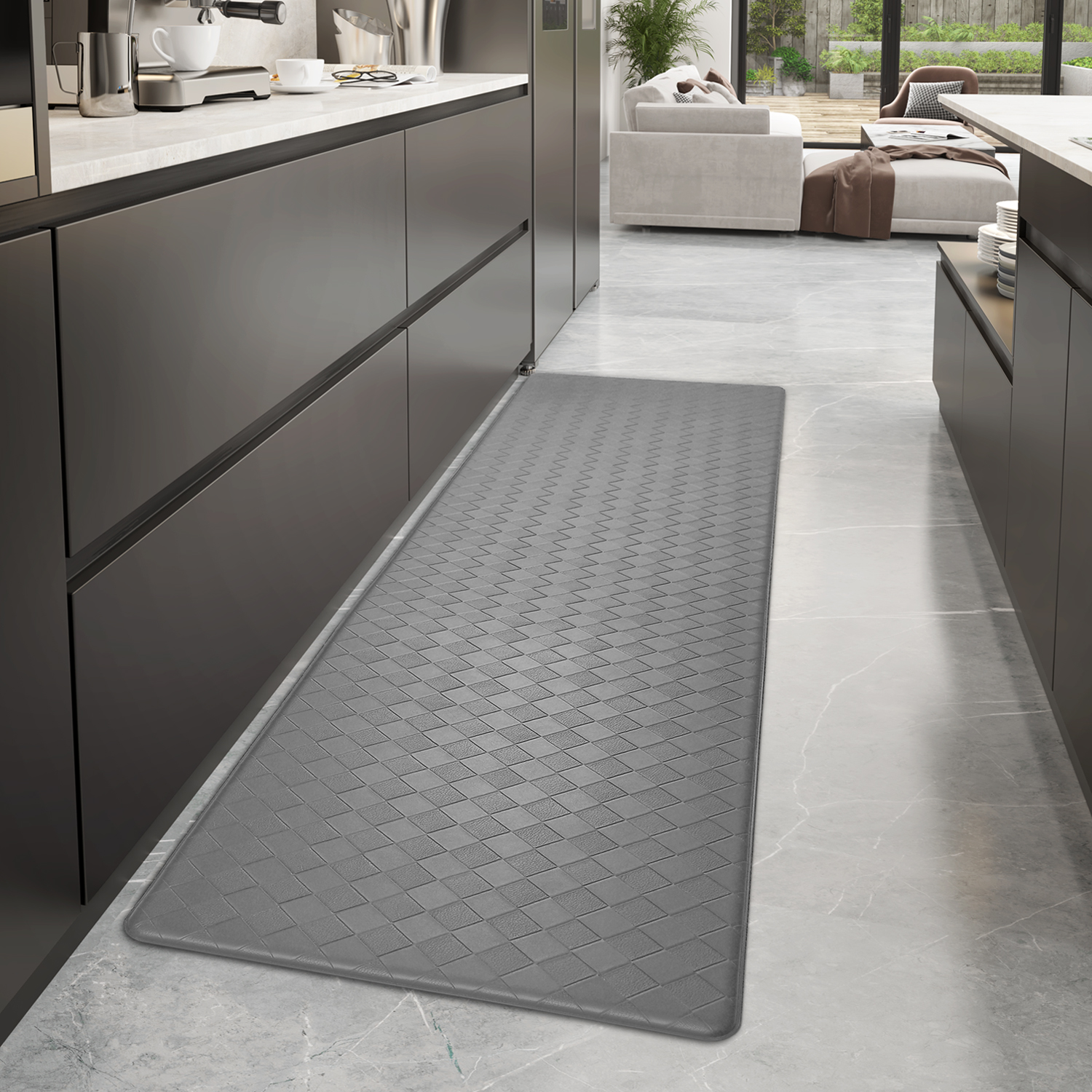 PABUBE Kitchen Mat Cushioned Anti Fatigue Kitchen Rugs Waterproof Non-Slip Comfort Standing Mat for Kitchen, Floor, Office, Sink