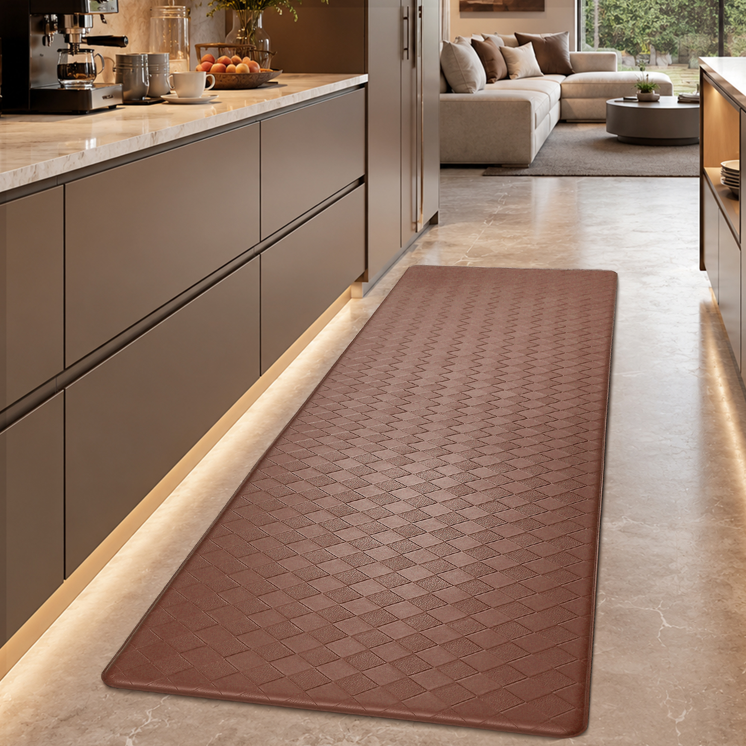 PABUBE Kitchen Mat Cushioned Anti Fatigue Kitchen Rugs Waterproof Non-Slip Comfort Standing Mat for Kitchen, Floor, Office, Sink