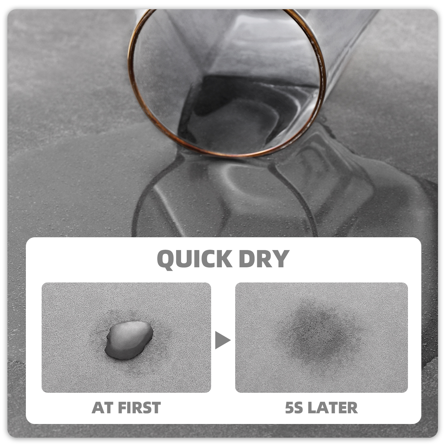 PABUBE Quick Dry Bath Mat, Non Slips Bathroom Rug Ultra Thin, Super Absorbent Shower Floor Mat Fast Drying, Easy Clean Bath Mat for Bathroom, Tub