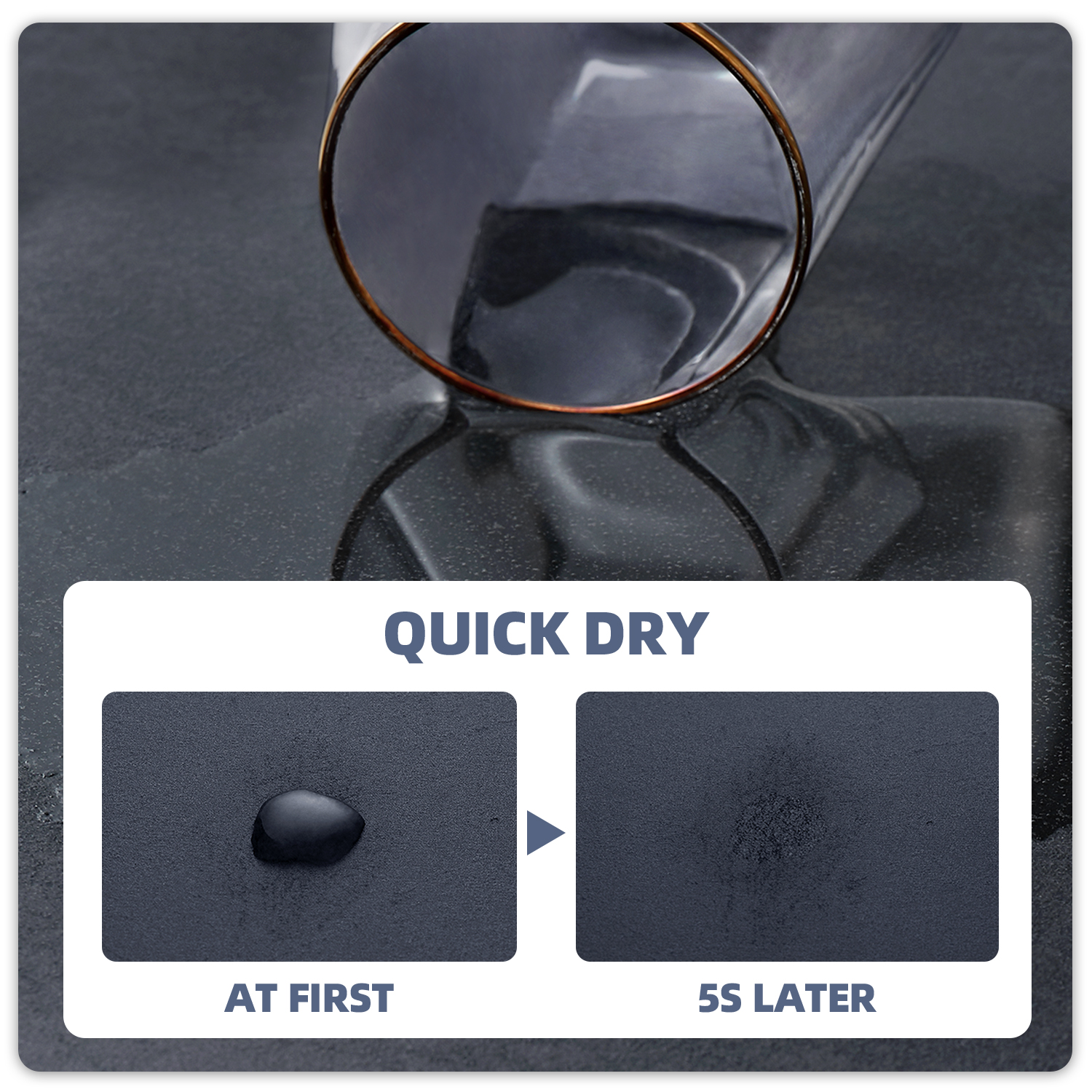 PABUBE Quick Dry Bath Mat, Non Slips Bathroom Rug Ultra Thin, Super Absorbent Shower Floor Mat Fast Drying, Easy Clean Bath Mat for Bathroom, Tub