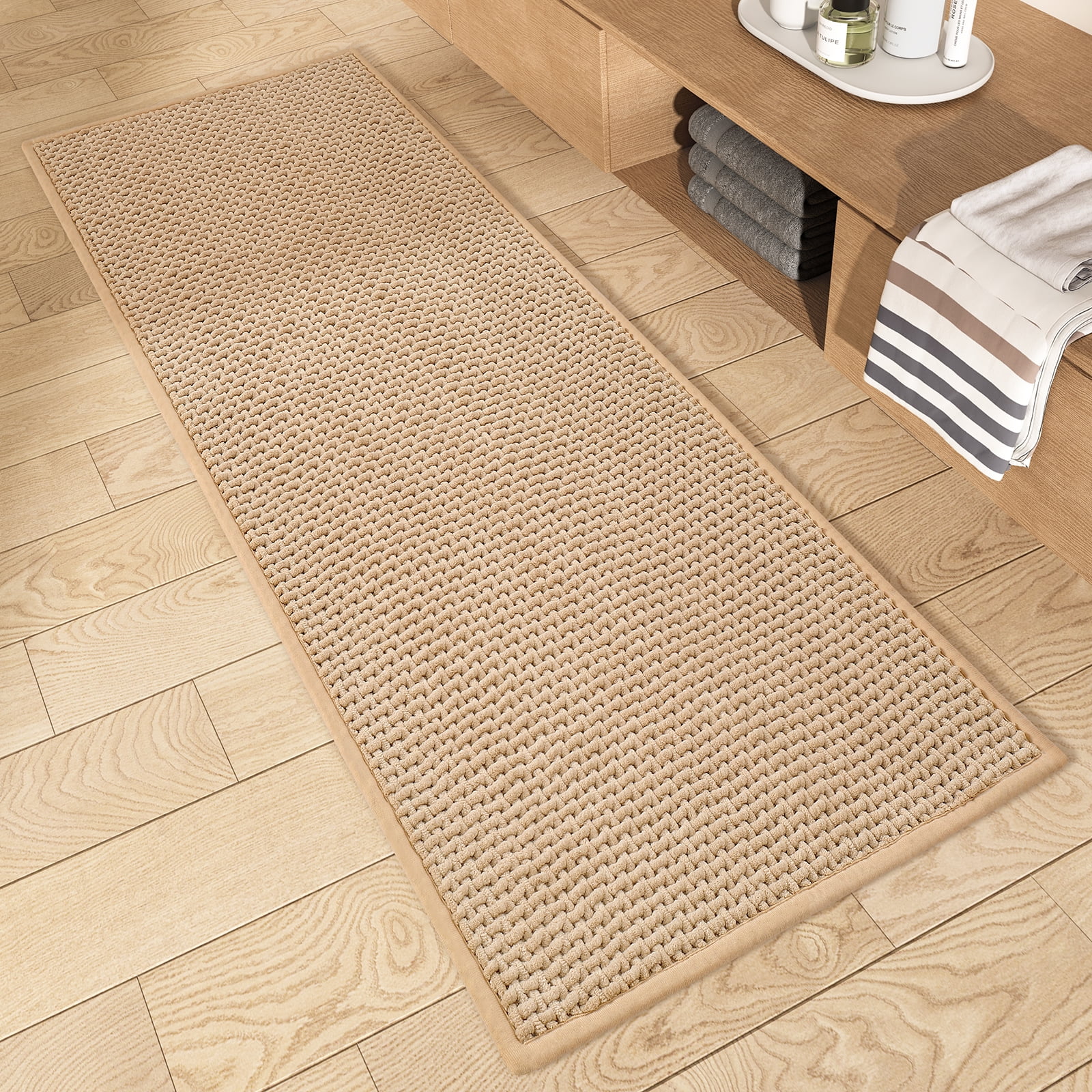 PABUBE Bathroom Rug, Non Slips Bath Mat, Machine Washable Bathroom Mat, Soft Absorbent Bathmat Bath Rug, Bathroom Rug and Mat for Bathroom Floor