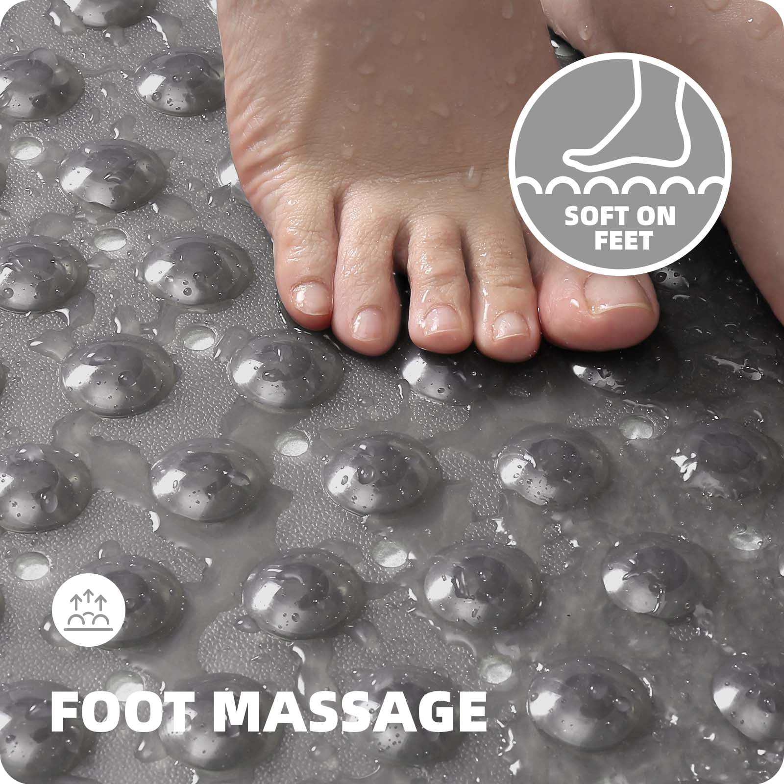 PABUBE Shower Mat for Bathtub Bath Mat for Tub, Non-Slip Bathtub Mat Machine Washable Tub Mat