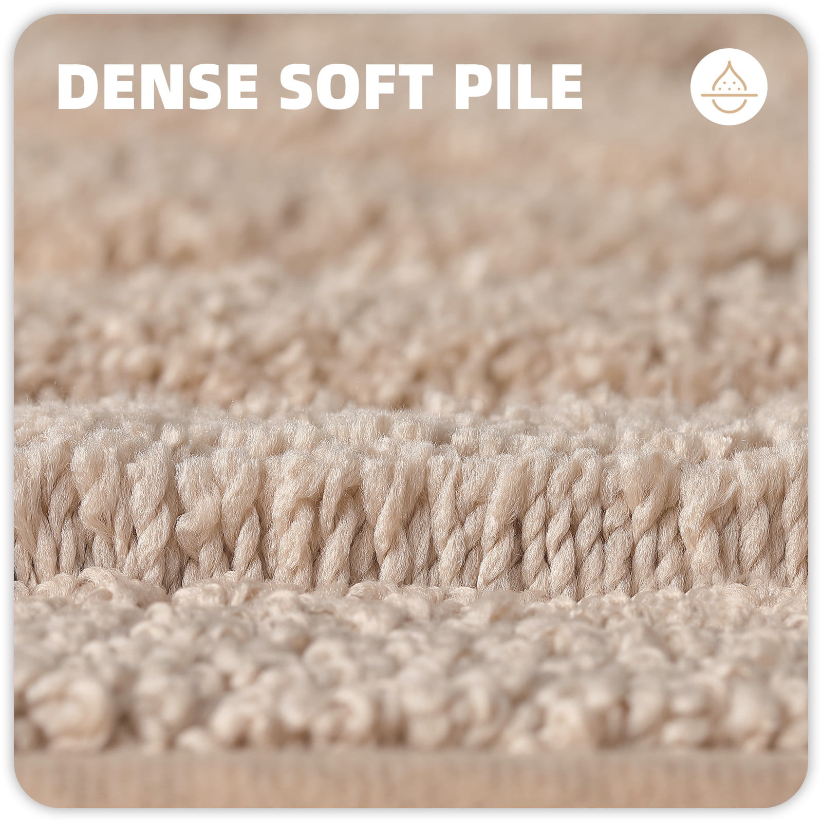 PABUBE Bathroom Rug, Soft Absorbent Bathroom Mat, Non Slip Shag Bath Rug, Machine Washable Bath Mat