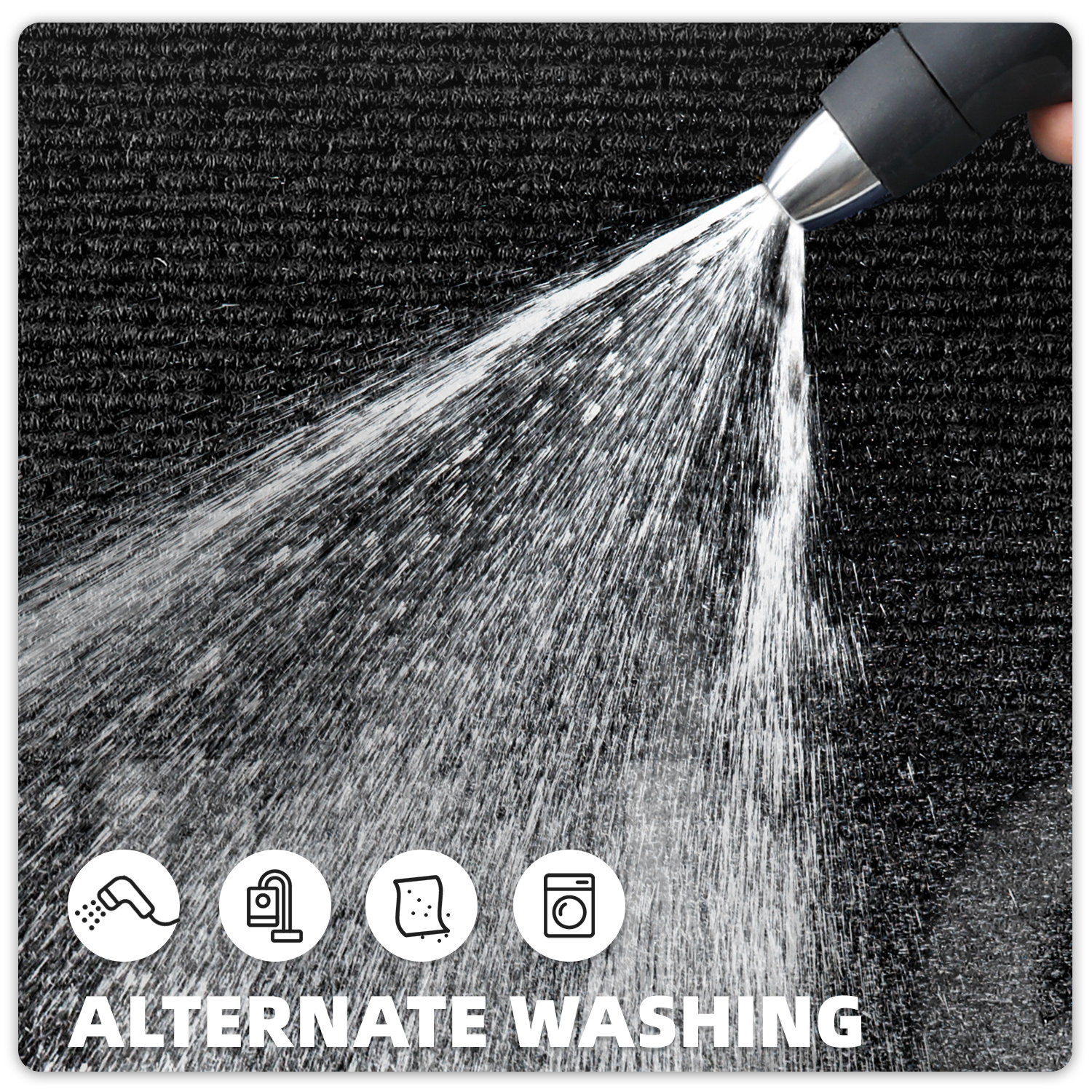 PABUBE Outdoor Mat Non Slip Heavy Duty Doormat Welcome Mats for Outside Low Profile Front Dirt Trapper Door Mat for Outdoor Decor with Rubber Backing