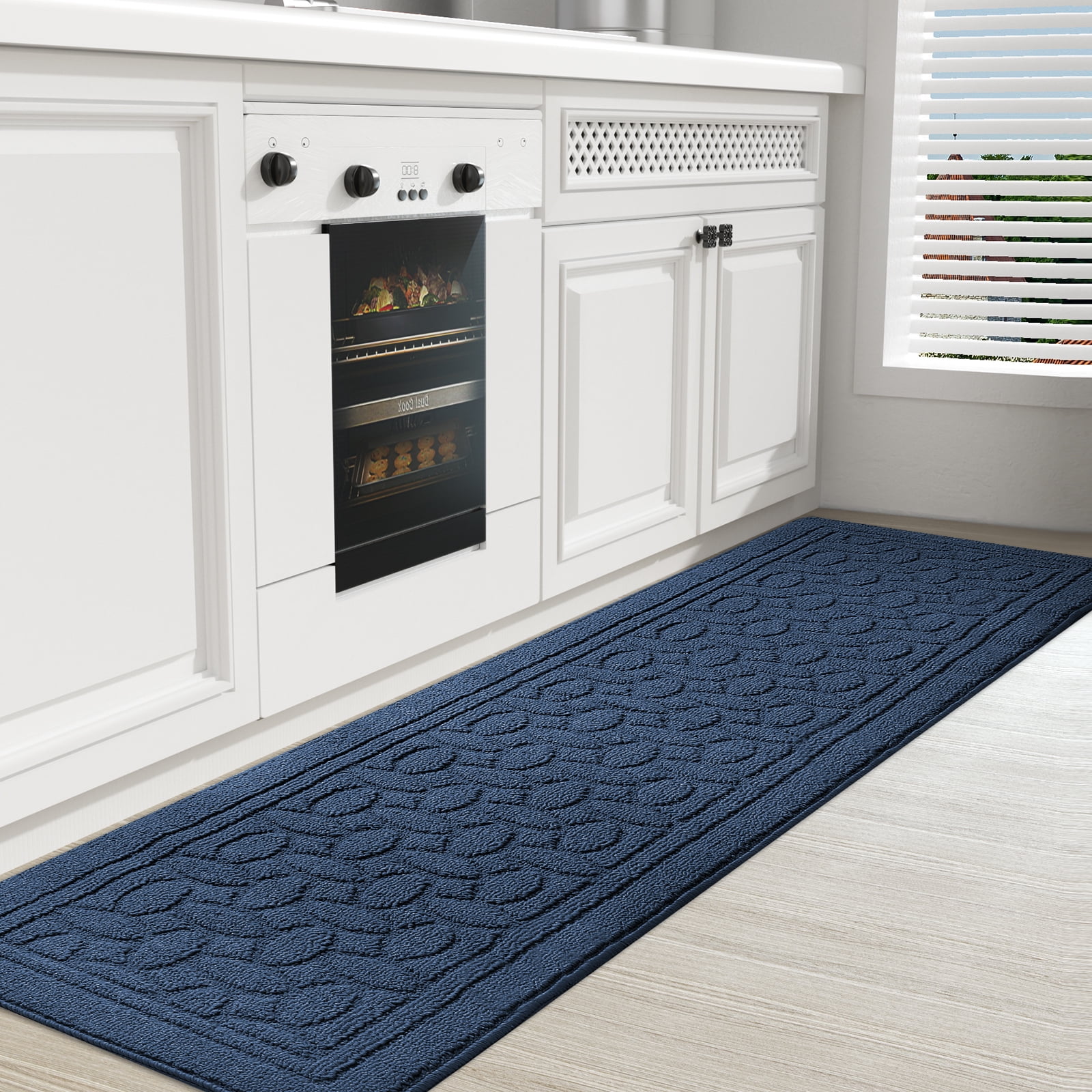 PABUBE Kitchen Rugs, Non Skid Kitchen Mat or Rug, Machine Washable Kitchen Floor Mat, Kitchen Rugs and Mats