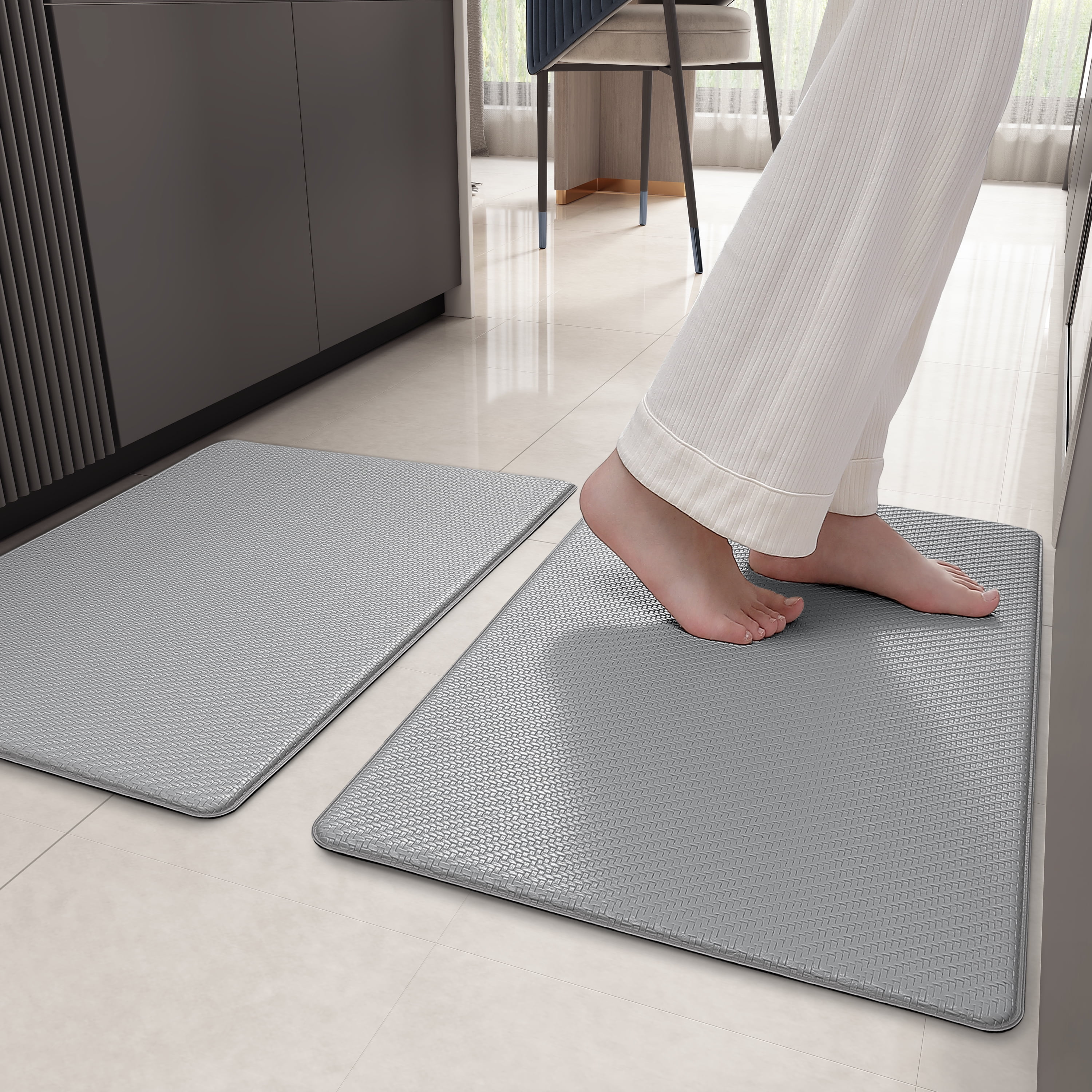 PABUBE Kitchen Rug and Mat Kitchen Mat Anti Fatigue, Non Slips Kitchen Floor Mat, Kitchen Rug or Mat Washable