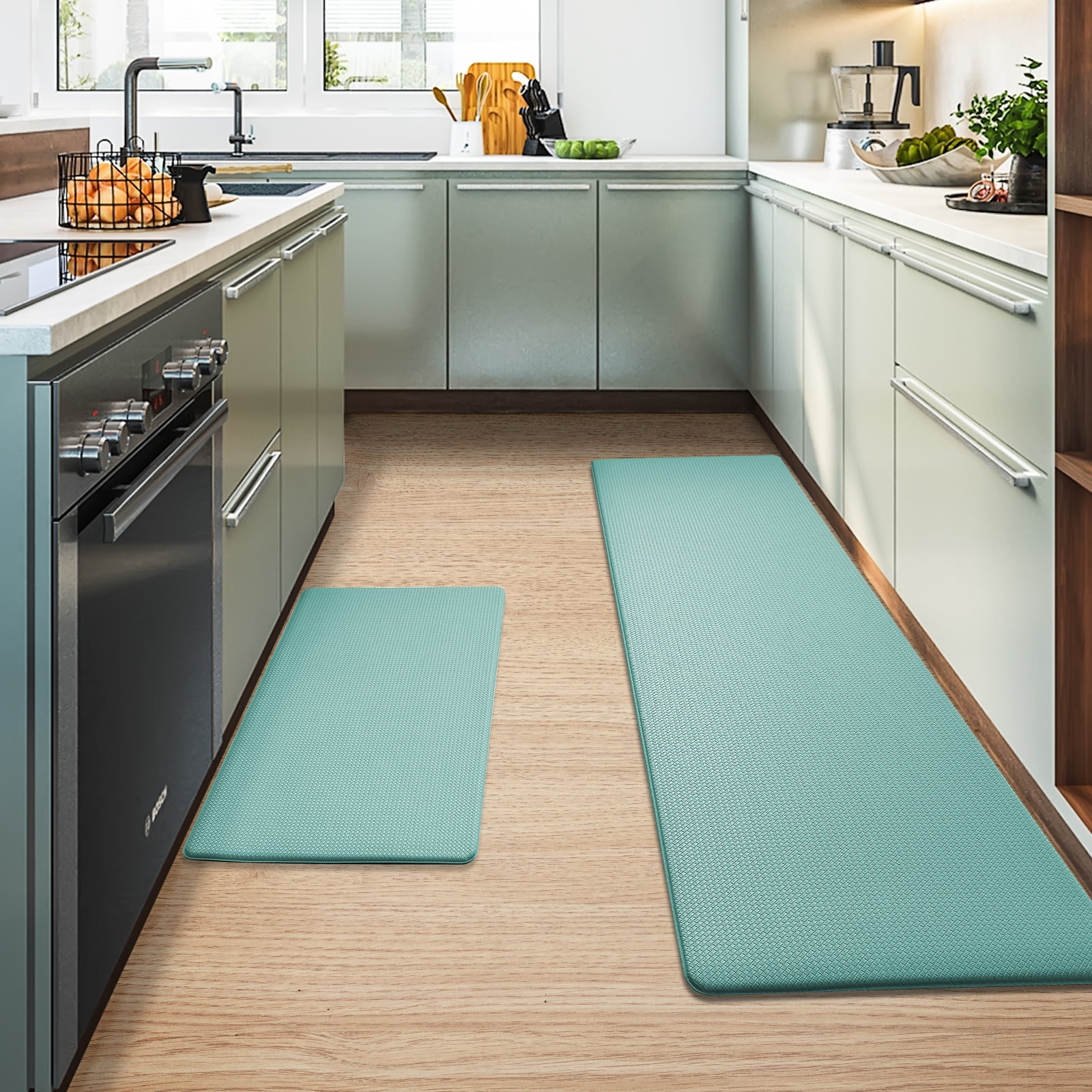 PABUBE Kitchen Rug and Mat Kitchen Mat Anti Fatigue, Non Slips Kitchen Floor Mat, Kitchen Rug or Mat Washable