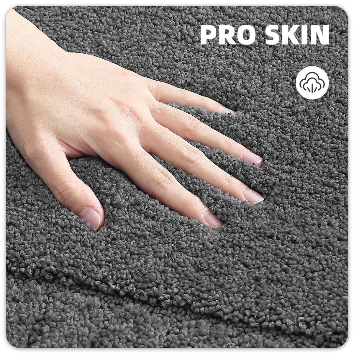 PABUBE Bathroom Rugs, Absorbent Bath Mats Rugs for Bathroom Floor Non Slip Non Skid, Soft Shag Microfiber Machine Washable Shower Bath Mat for Bathroom Decor