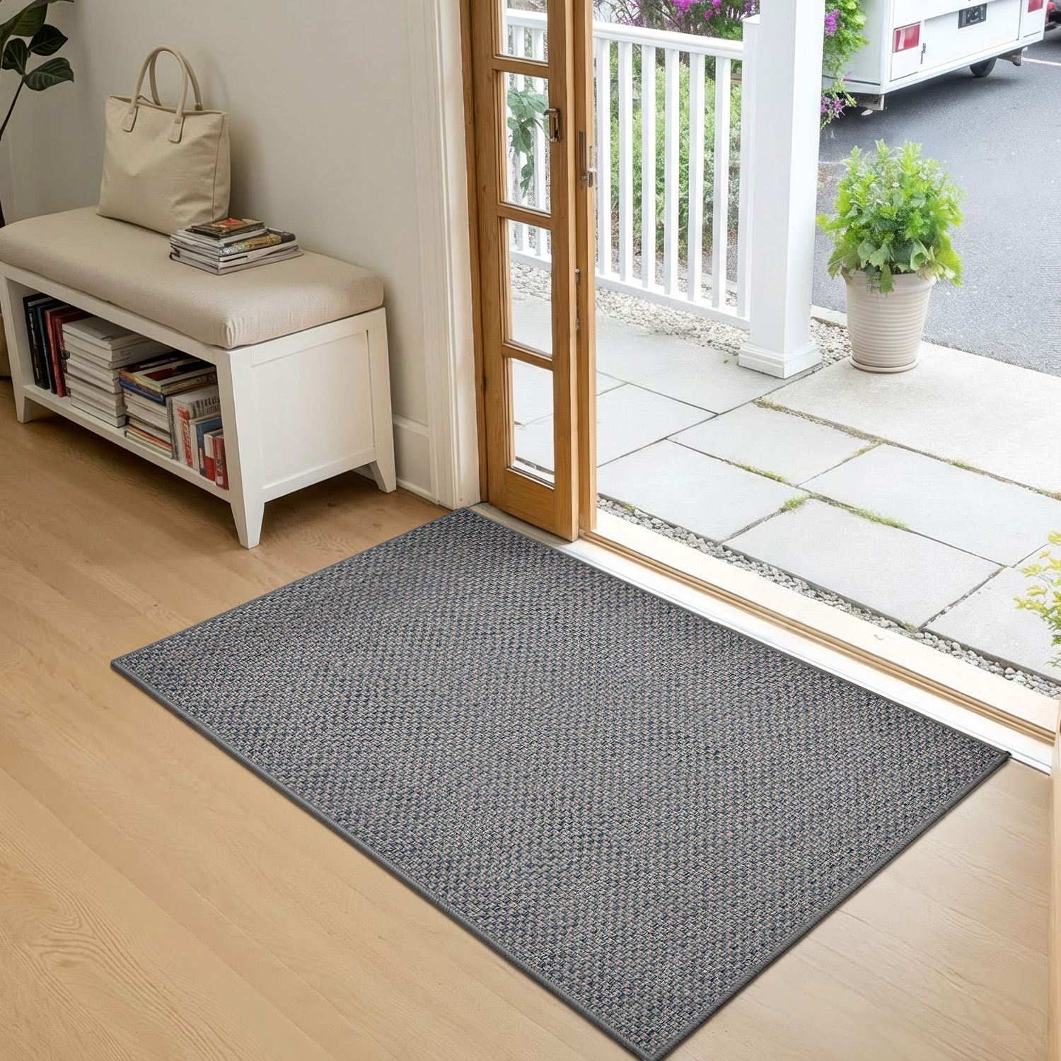 PABUBE Indoor Doormat, Non Slip  Door Mats for Inside Washable, Front Door Entry Rug for Entryway Indoor, Dirt Trapper Absorbent Welcome Floor Mats for Home Indoor