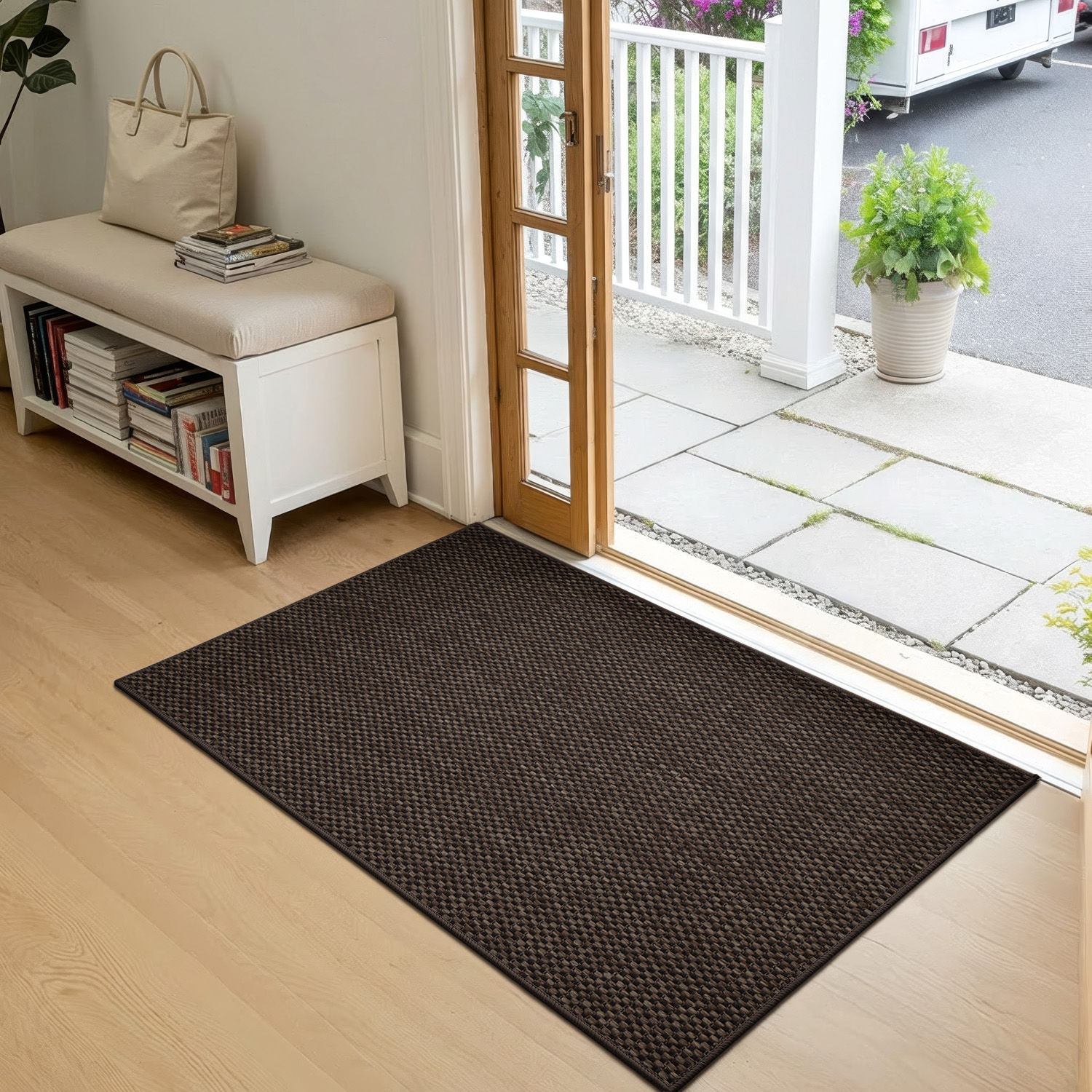 PABUBE Indoor Doormat, Non Slip  Door Mats for Inside Washable, Front Door Entry Rug for Entryway Indoor, Dirt Trapper Absorbent Welcome Floor Mats for Home Indoor