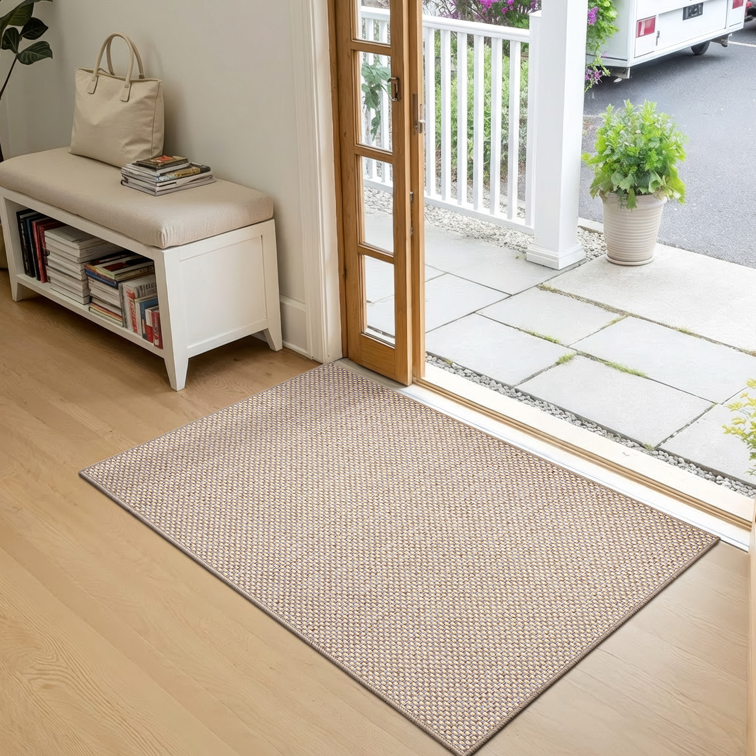 PABUBE Indoor Doormat, Non Slip  Door Mats for Inside Washable, Front Door Entry Rug for Entryway Indoor, Dirt Trapper Absorbent Welcome Floor Mats for Home Indoor