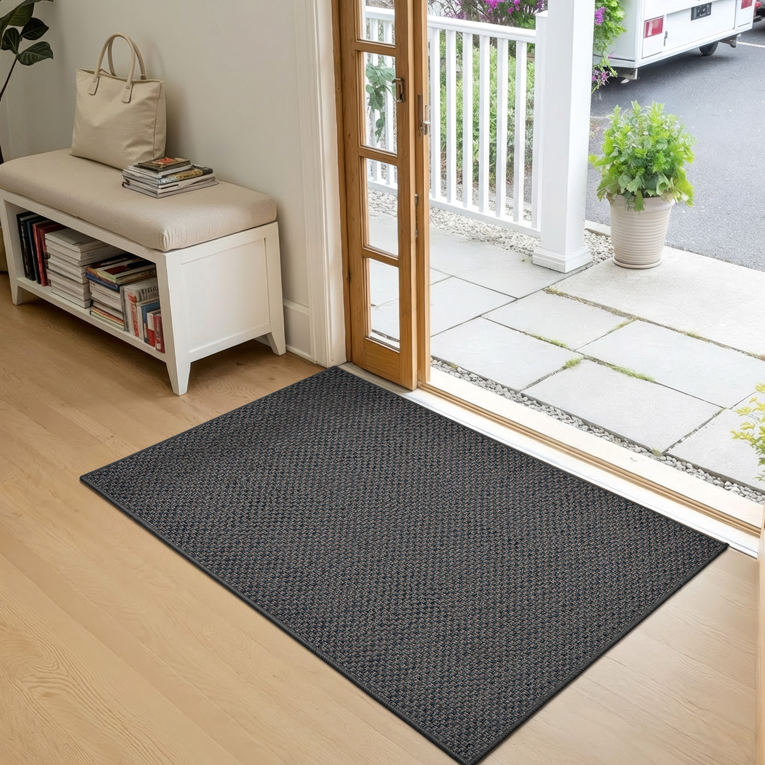 PABUBE Indoor Doormat, Non Slip  Door Mats for Inside Washable, Front Door Entry Rug for Entryway Indoor, Dirt Trapper Absorbent Welcome Floor Mats for Home Indoor