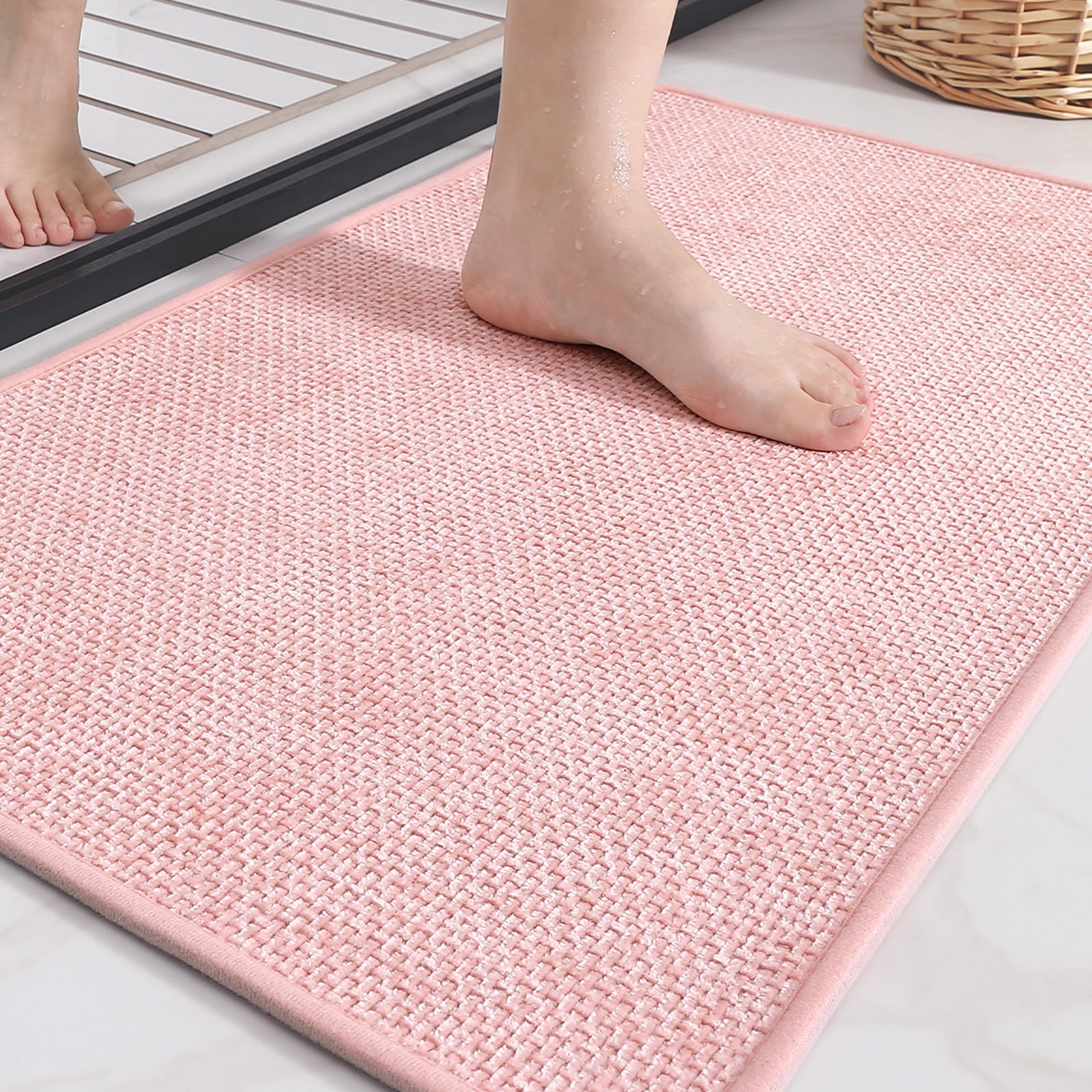 PABUBE Bathroom Rug, Non Slips Bath Mat, Machine Washable Bathroom Mat, Soft Absorbent Bathmat Bath Rug, Bathroom Rug and Mat for Bathroom Floor