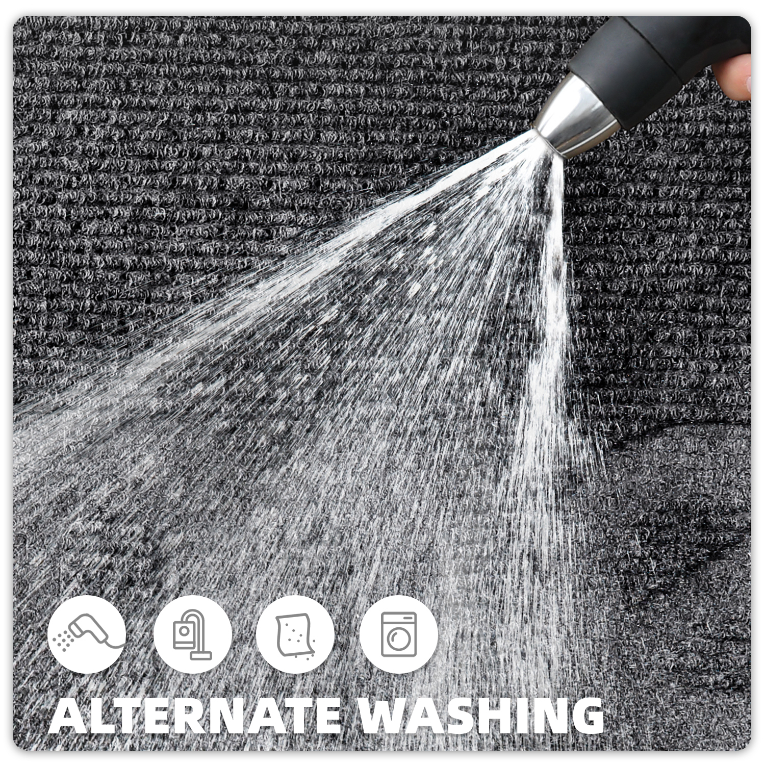 PABUBE Outdoor Mat Non Slip Heavy Duty Doormat Welcome Mats for Outside Low Profile Front Dirt Trapper Door Mat for Outdoor Decor with Rubber Backing