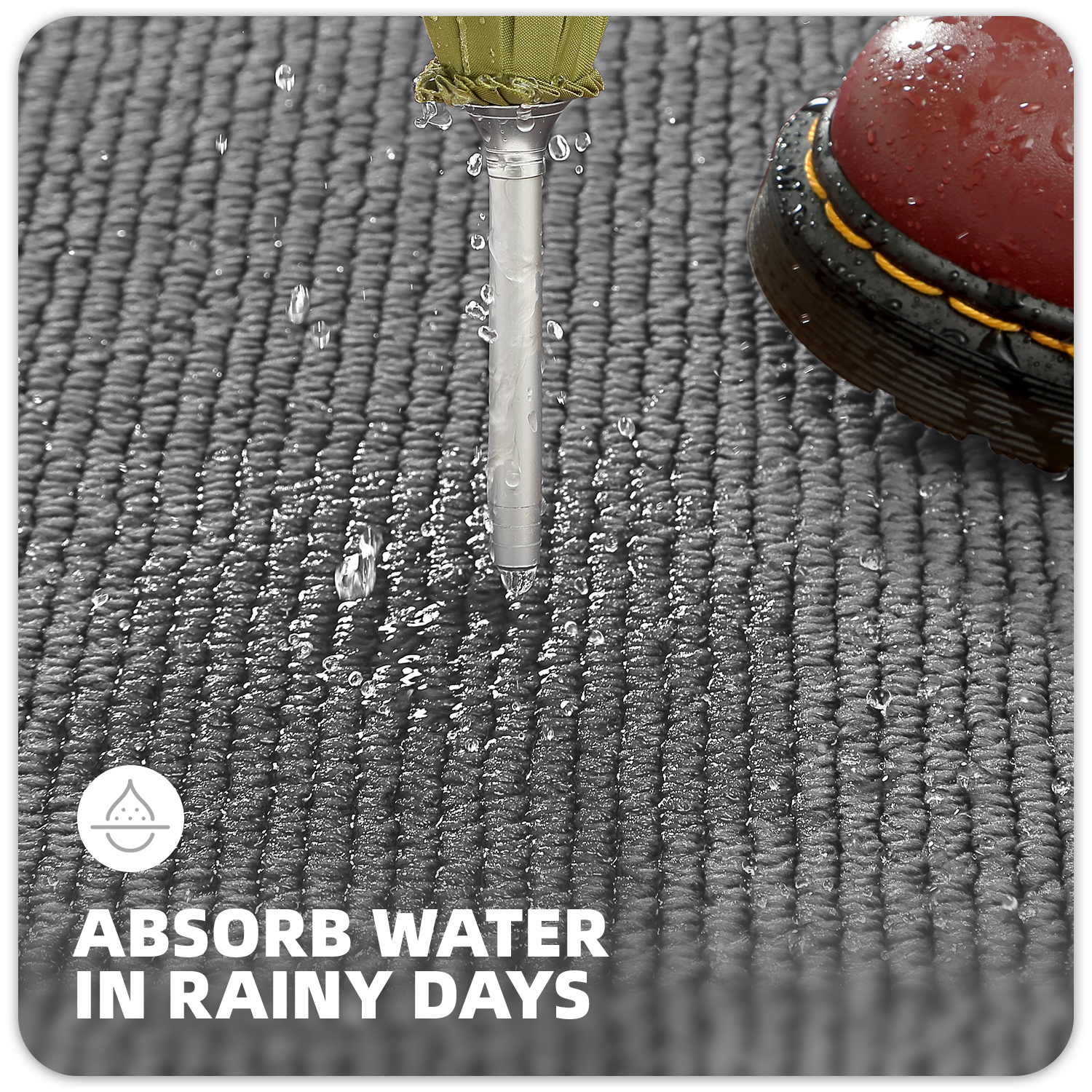 PABUBE Indoor and Outdoor Doormats, 20"x32" Front Door Rugs, Dirt Trapper Inside Door Mats, Non Slip Washable Welcome Mat Entryway Rug for Entryway