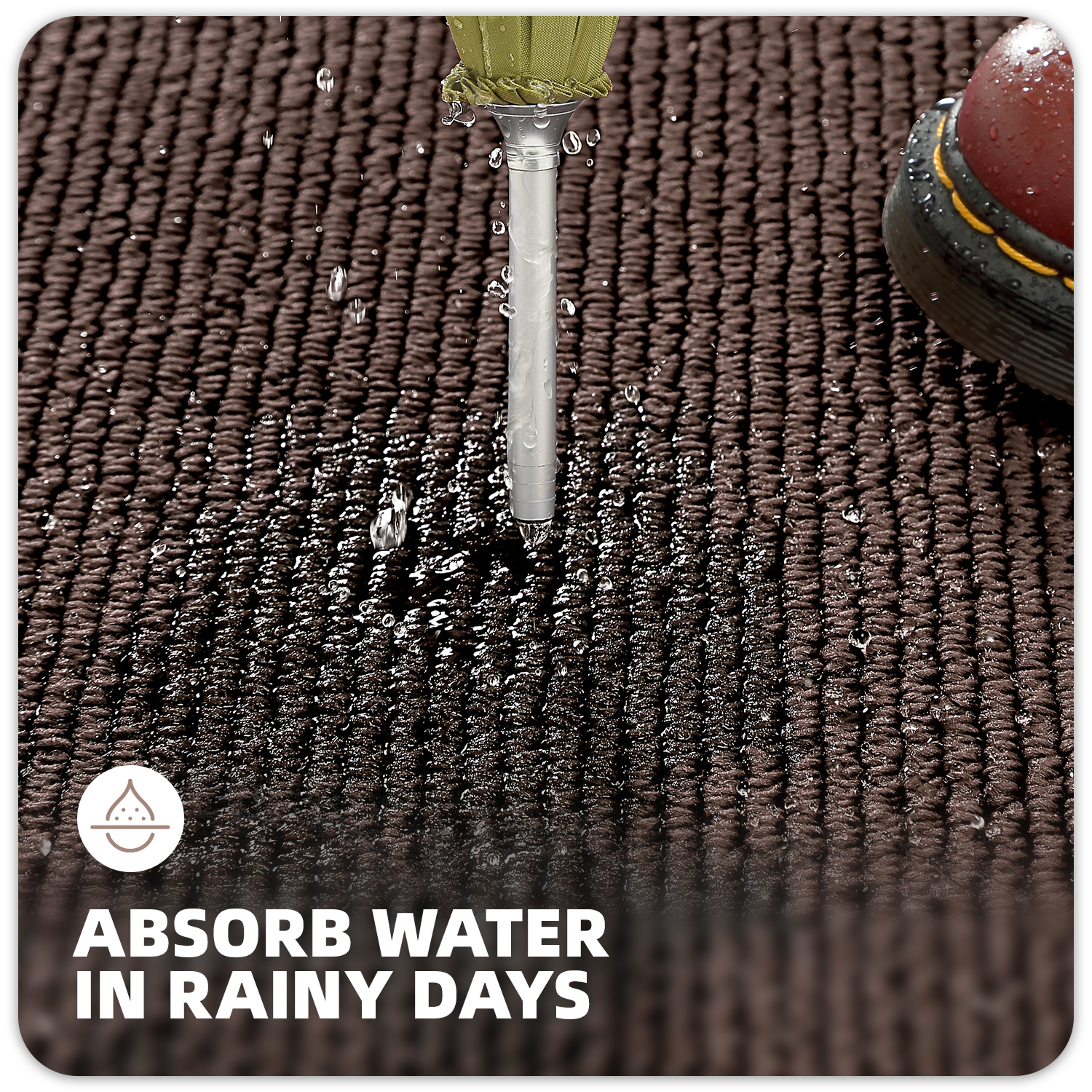 PABUBE Indoor and Outdoor Doormats, 20"x32" Front Door Rugs, Dirt Trapper Inside Door Mats, Non Slip Washable Welcome Mat Entryway Rug for Entryway