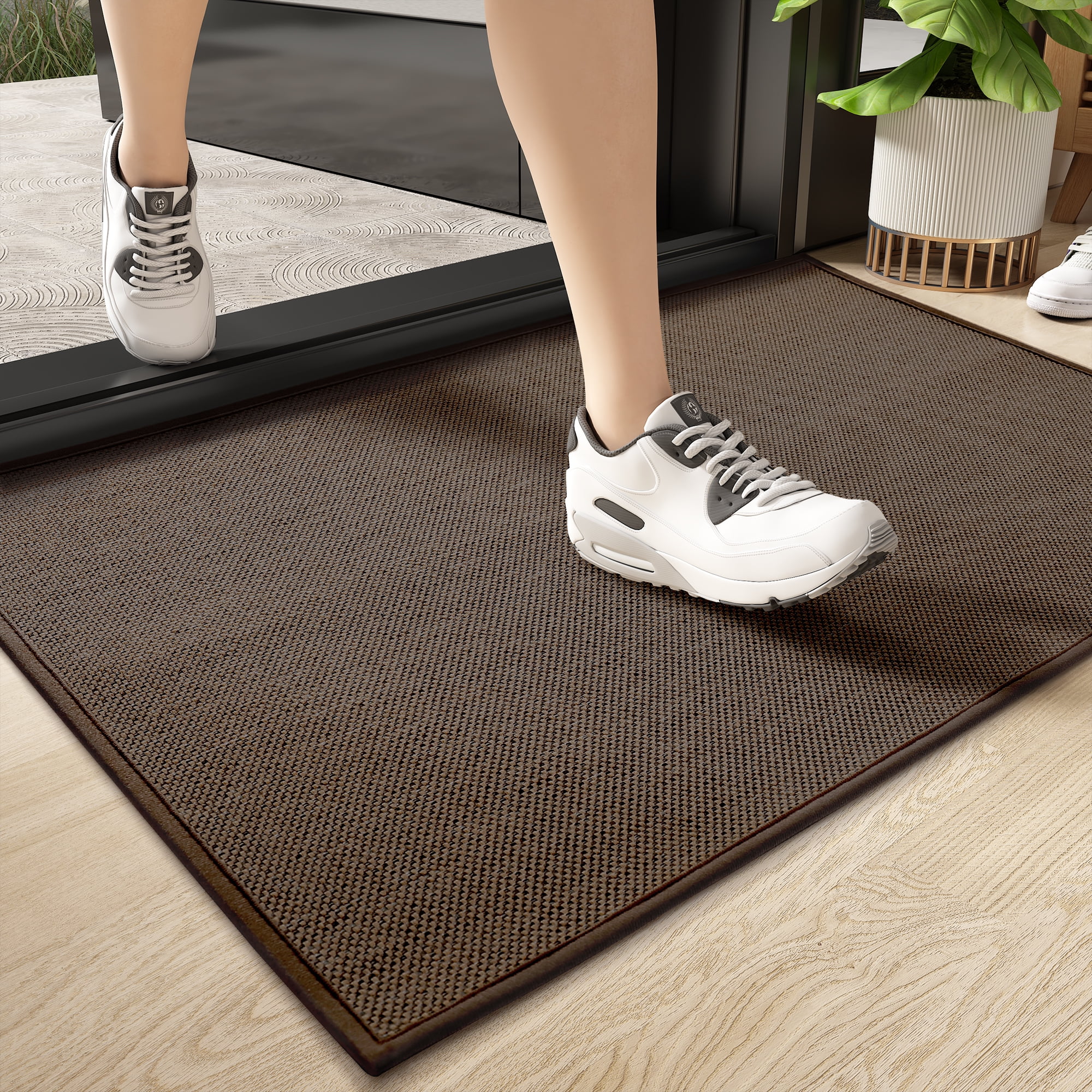 PABUBE Indoor Doormat, Non Slip  Door Mats for Inside Washable, Front Door Entry Rug for Entryway Indoor, Dirt Trapper Absorbent Welcome Floor Mats for Home Indoor