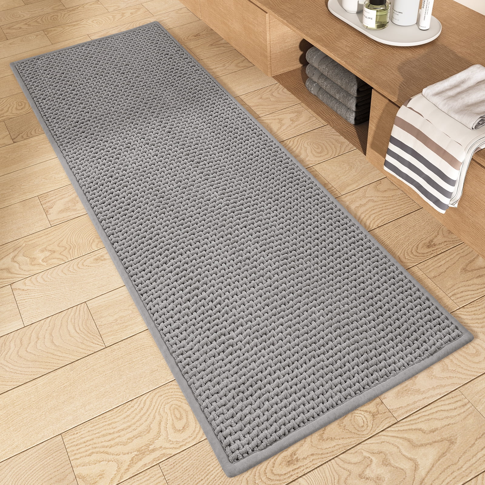 PABUBE Bathroom Rug, Non Slips Bath Mat, Machine Washable Bathroom Mat, Soft Absorbent Bathmat Bath Rug, Bathroom Rug and Mat for Bathroom Floor