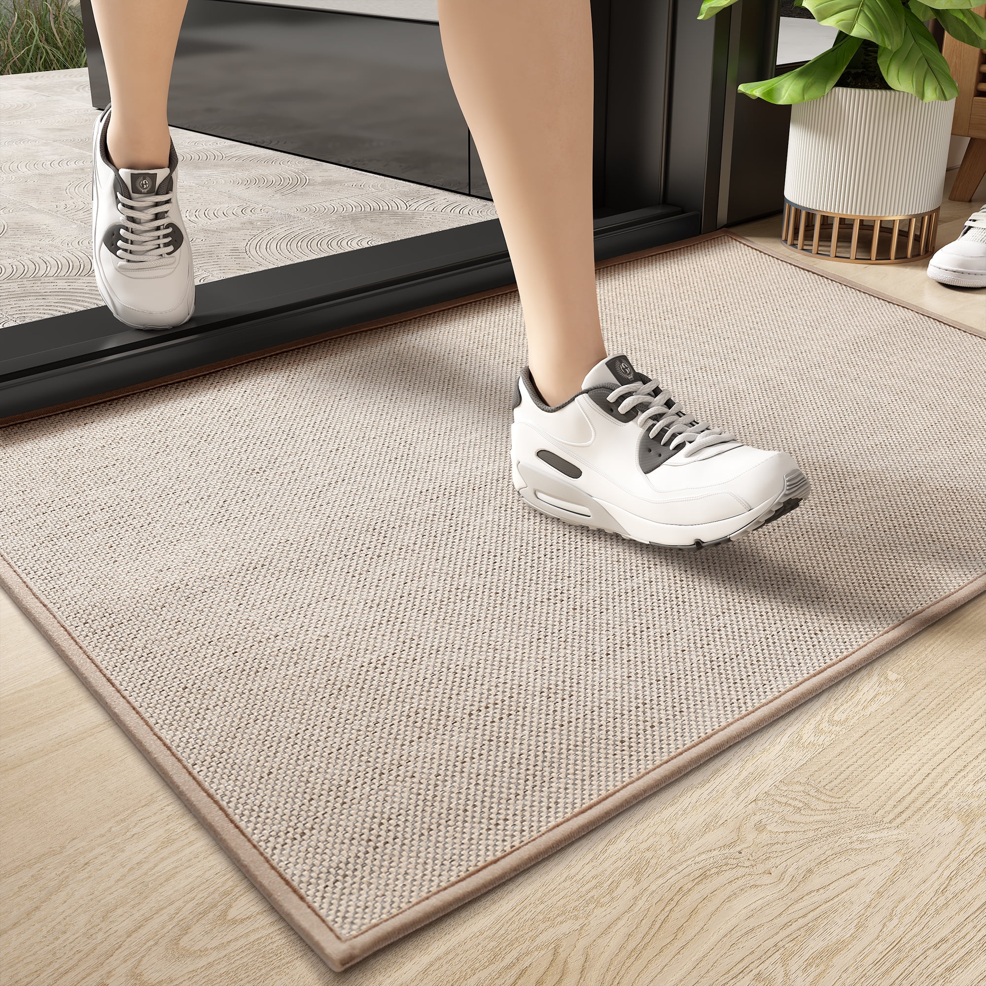 PABUBE Indoor Doormat, Non Slip  Door Mats for Inside Washable, Front Door Entry Rug for Entryway Indoor, Dirt Trapper Absorbent Welcome Floor Mats for Home Indoor