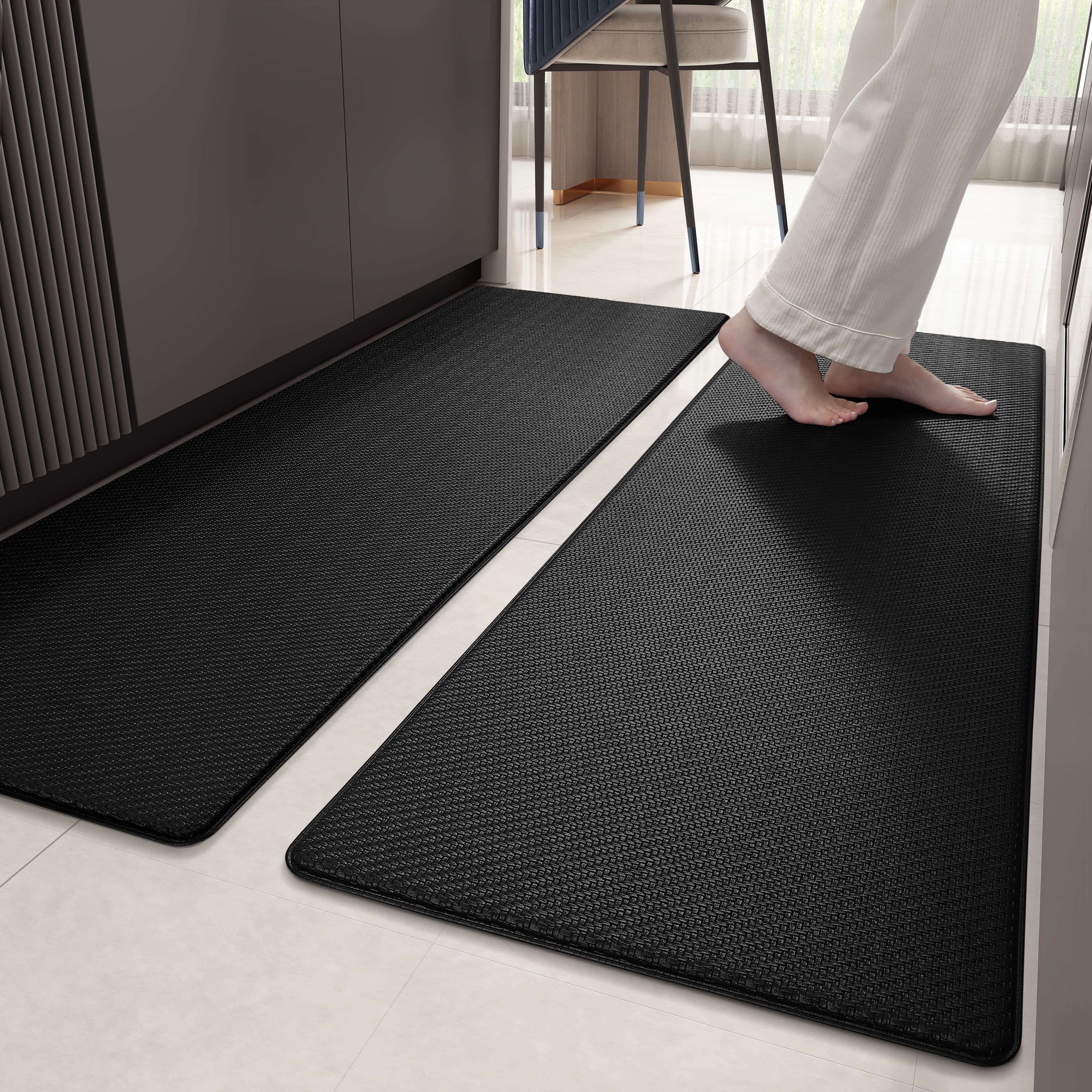PABUBE Kitchen Rug and Mat Kitchen Mat Anti Fatigue, Non Slips Kitchen Floor Mat, Kitchen Rug or Mat Washable