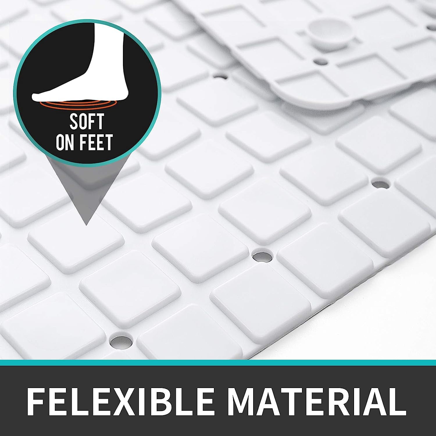 PABUBE Shower Mat for Bathtub Bath Mat for Tub, Non-Slip Bathtub Mat Machine Washable Tub Mat