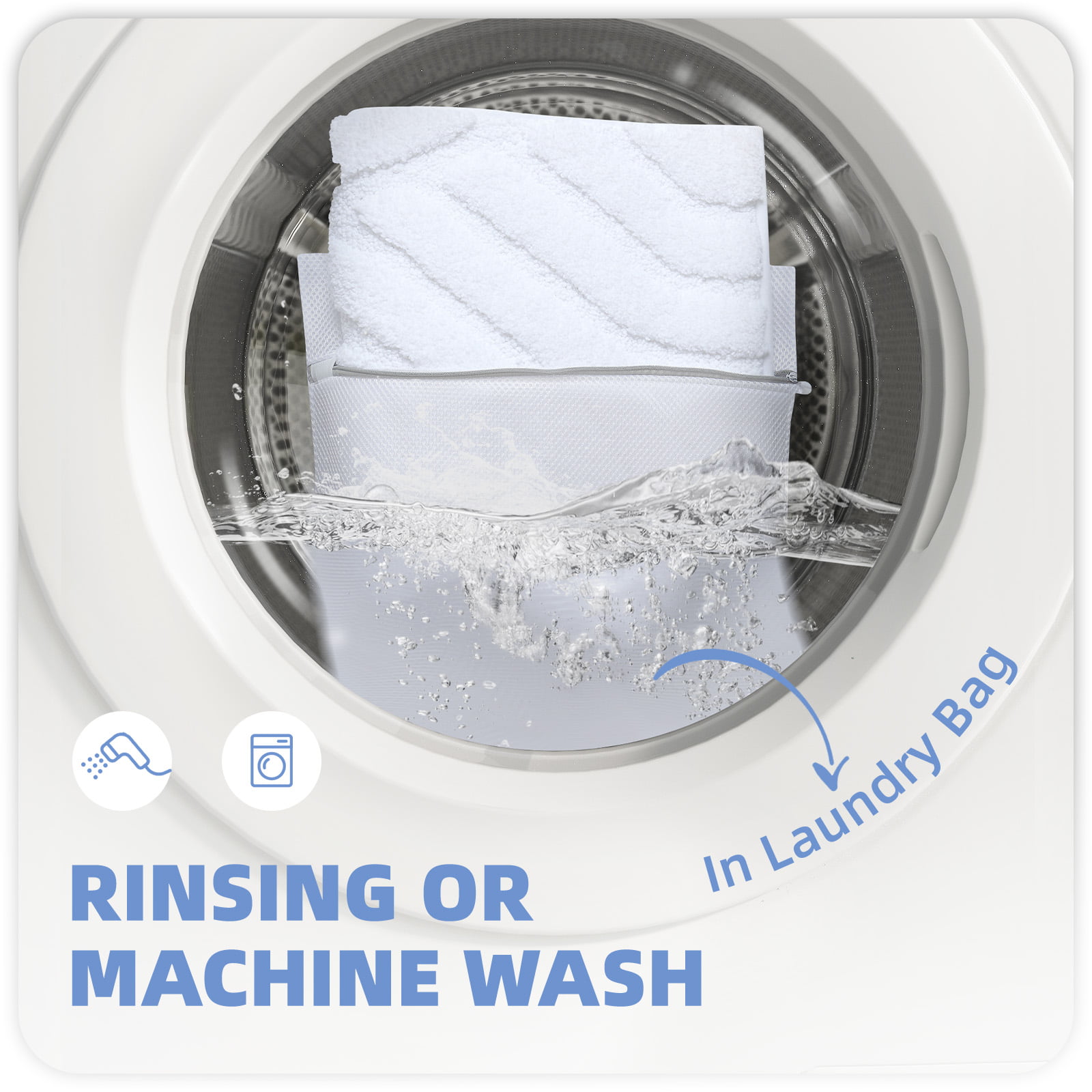 PABUBE Bathroom Rug, Soft Absorbent Bathroom Mat, Non Slip Shag Bath Rug, Machine Washable Bath Mat