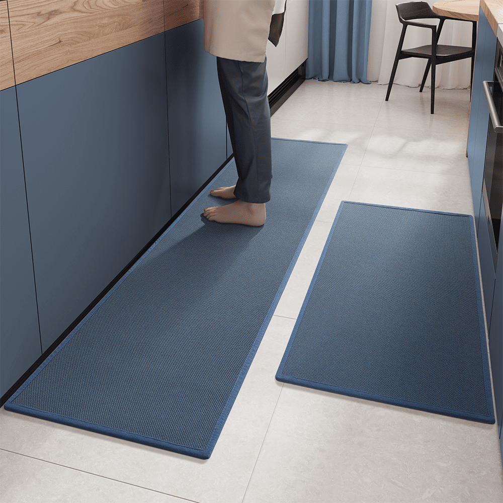 PABUBE Kitchen Rugs Non Slip Washable Absorbent Kitchen Mats Woven Kitchen Runner Rug Kitchen Floor Mats for in Front of Sink Laundry Room Hallway