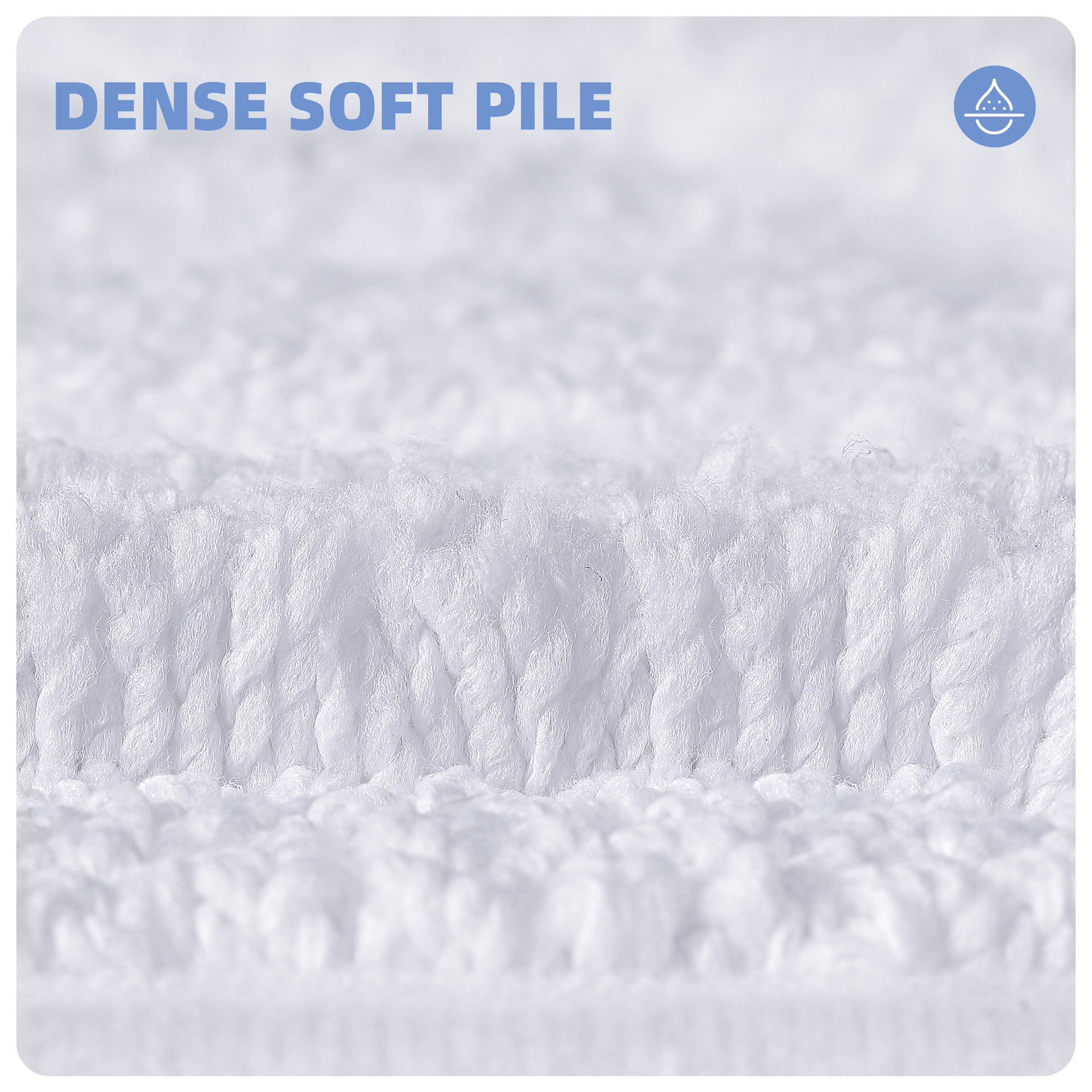 PABUBE Bathroom Rug, Soft Absorbent Bathroom Mat, Non Slip Shag Bath Rug, Machine Washable Bath Mat