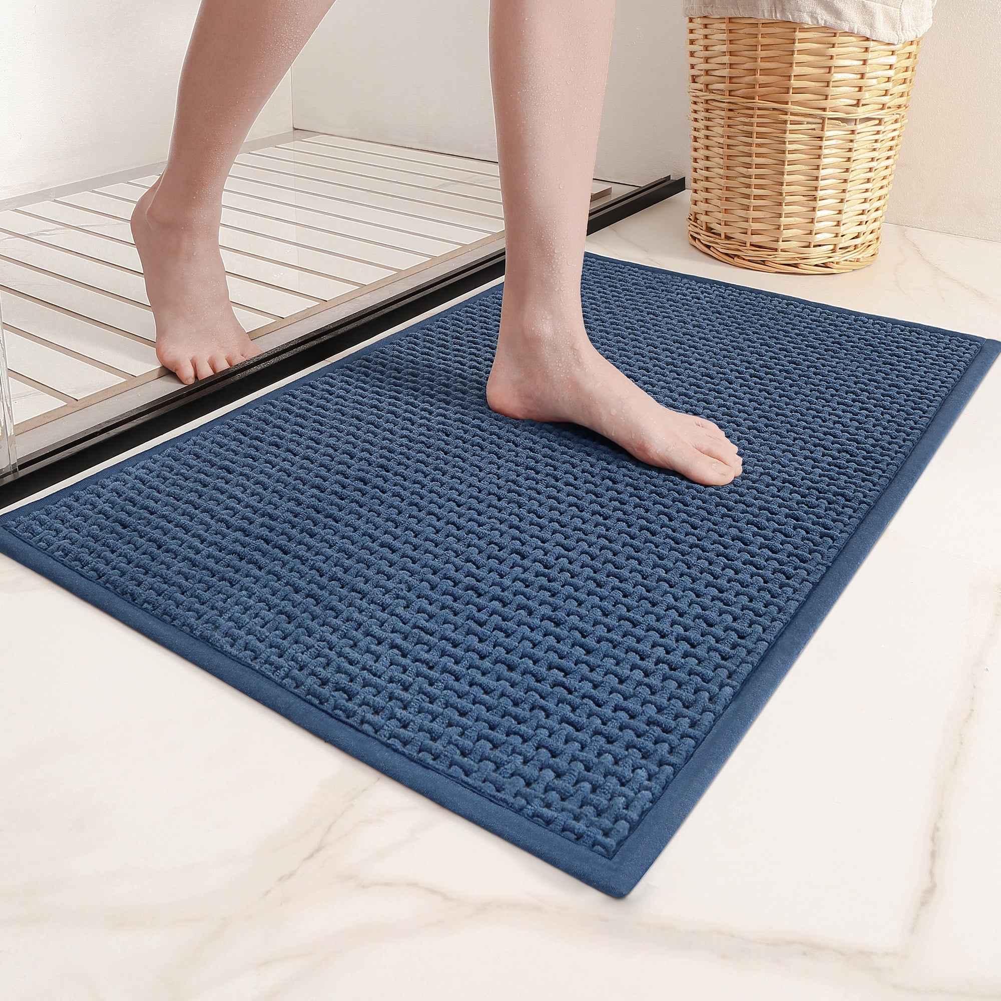 PABUBE Bathroom Rug, Non Slips Bath Mat, Machine Washable Bathroom Mat, Soft Absorbent Bathmat Bath Rug, Bathroom Rug and Mat for Bathroom Floor