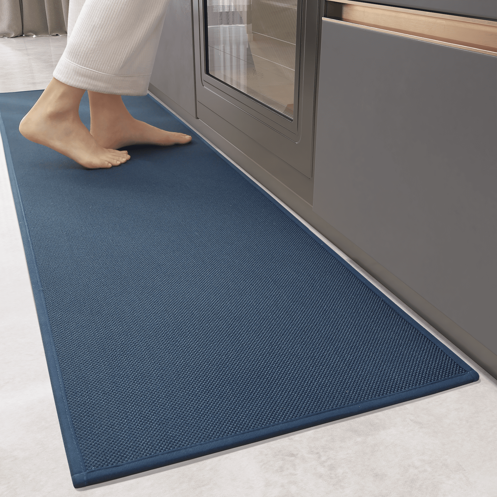 PABUBE Kitchen Rugs Non Slip Washable Absorbent Kitchen Mats Woven Kitchen Runner Rug Kitchen Floor Mats for in Front of Sink Laundry Room Hallway