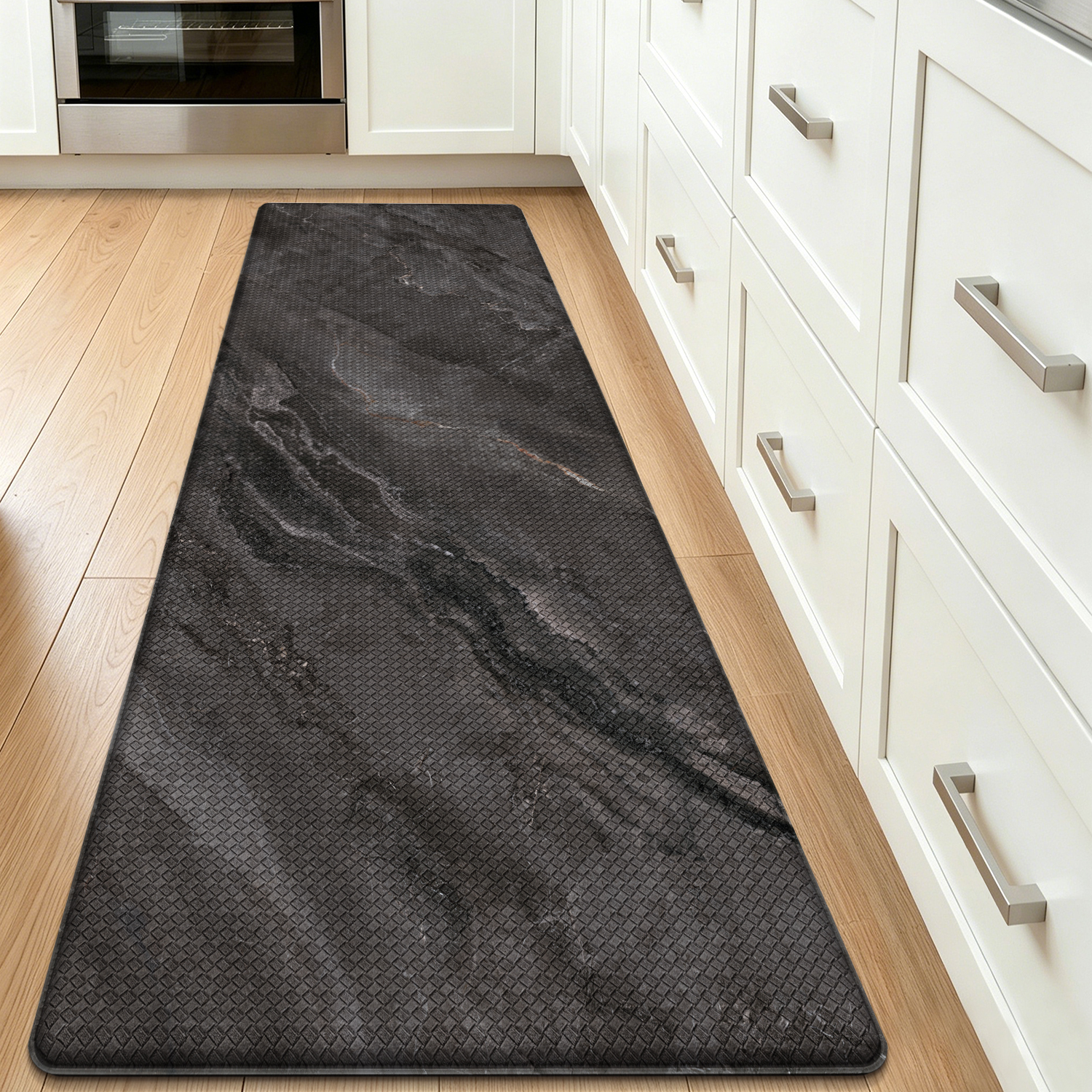 PABUBE Anti Fatigue Kitchen Mat, Waterproof Standing Mat, Non-Slip Comfort Cushion Kitchen Runner Rug, Easy Clean Floor Mat for Kitchen, Office, Sink, Laundry.